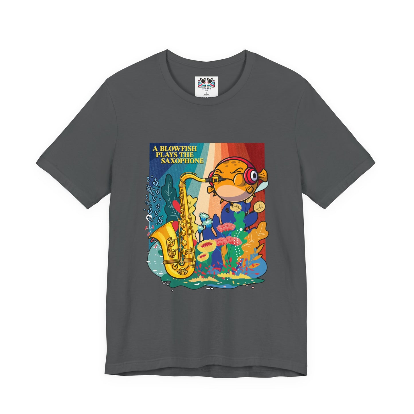 Underwater Jazz Blowfish Saxophone T-Shirt