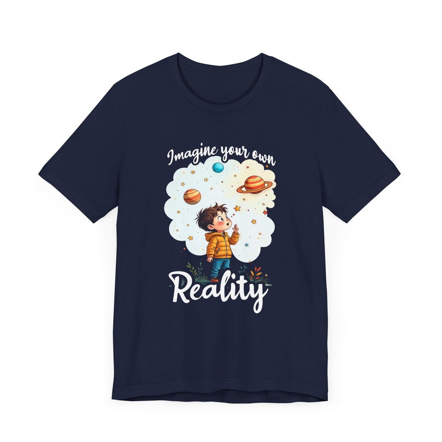 Digital Daydream - Imagine Your Own Reality – Toddler Dreaming Up Colorful Space Planets & Stars T-Shirt