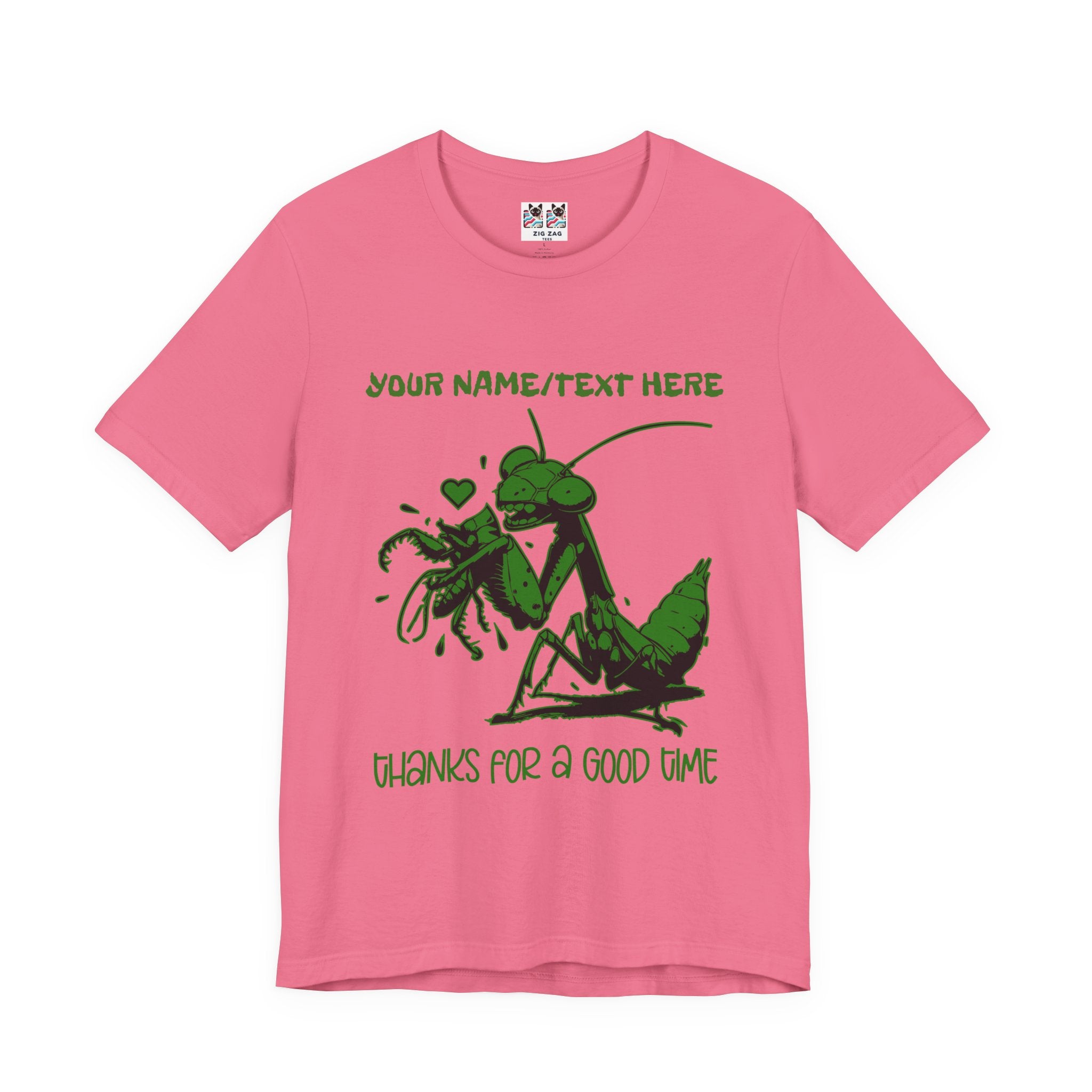 Custom T-Shirt - Thanks for a Good Time T-Shirt – Playful Grasshopper Eating Male Graphic Tee