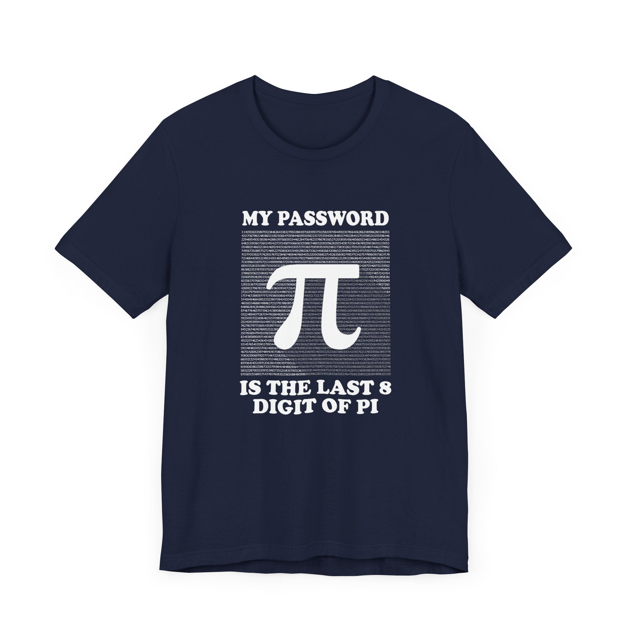 Math Humor T-Shirt – Last 8 Digits of Pi Password Joke