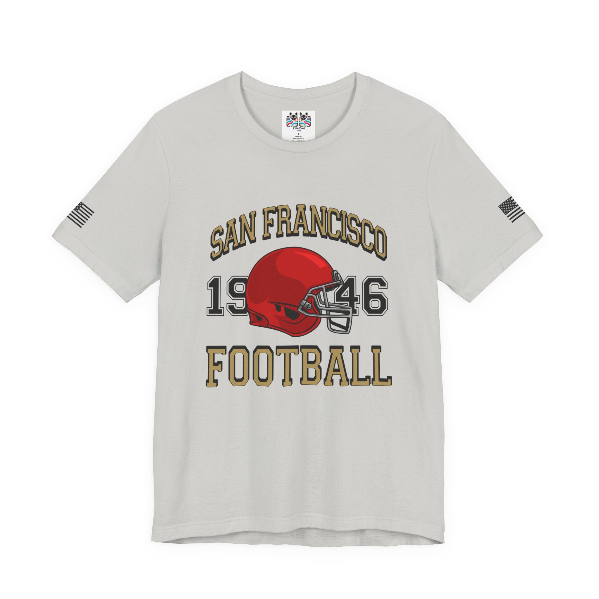San Francisco Football T-Shirt, EST 1946 Collegiate Helmet Tee, SF Bay Area Football Fan Shirt, Retro Football Gift, Unisex
