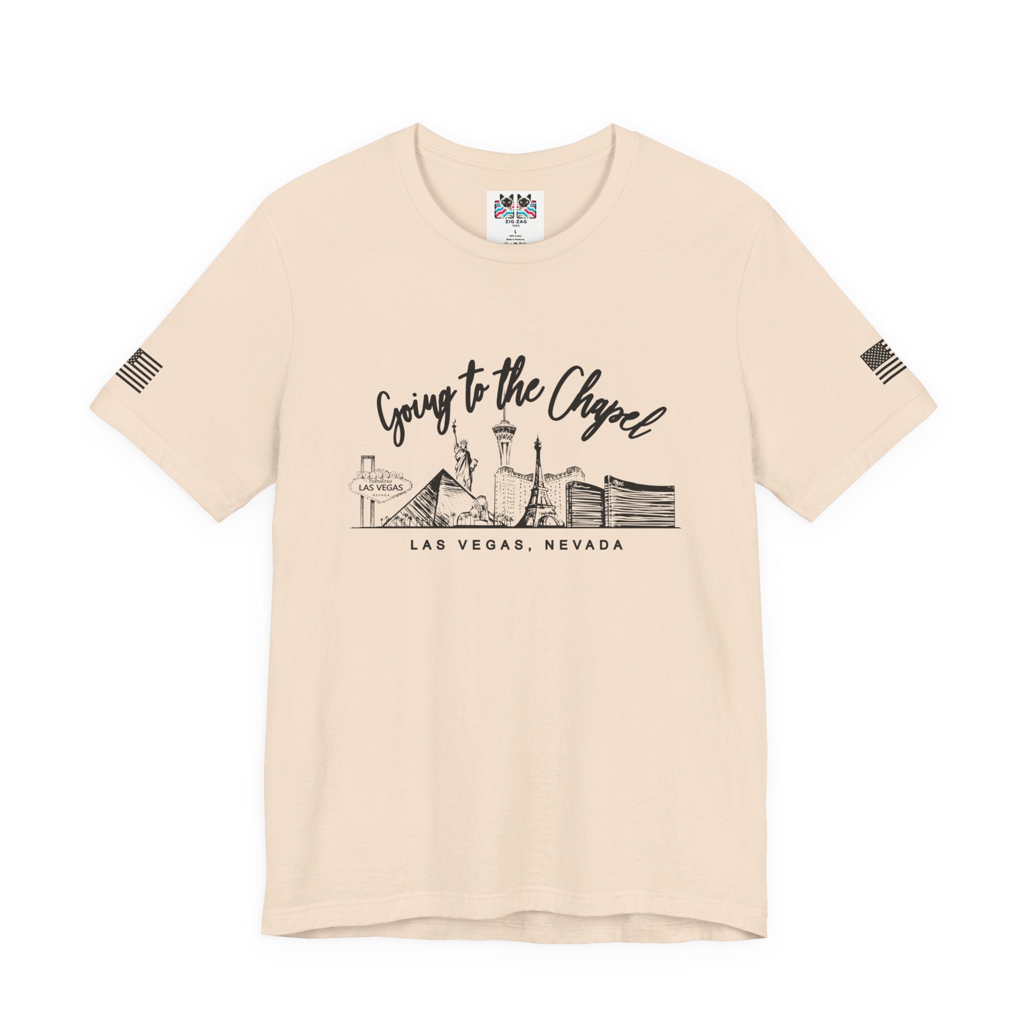 Going to the Chapel Las Vegas T-Shirt – Vegas Wedding Skyline Bridal Tee