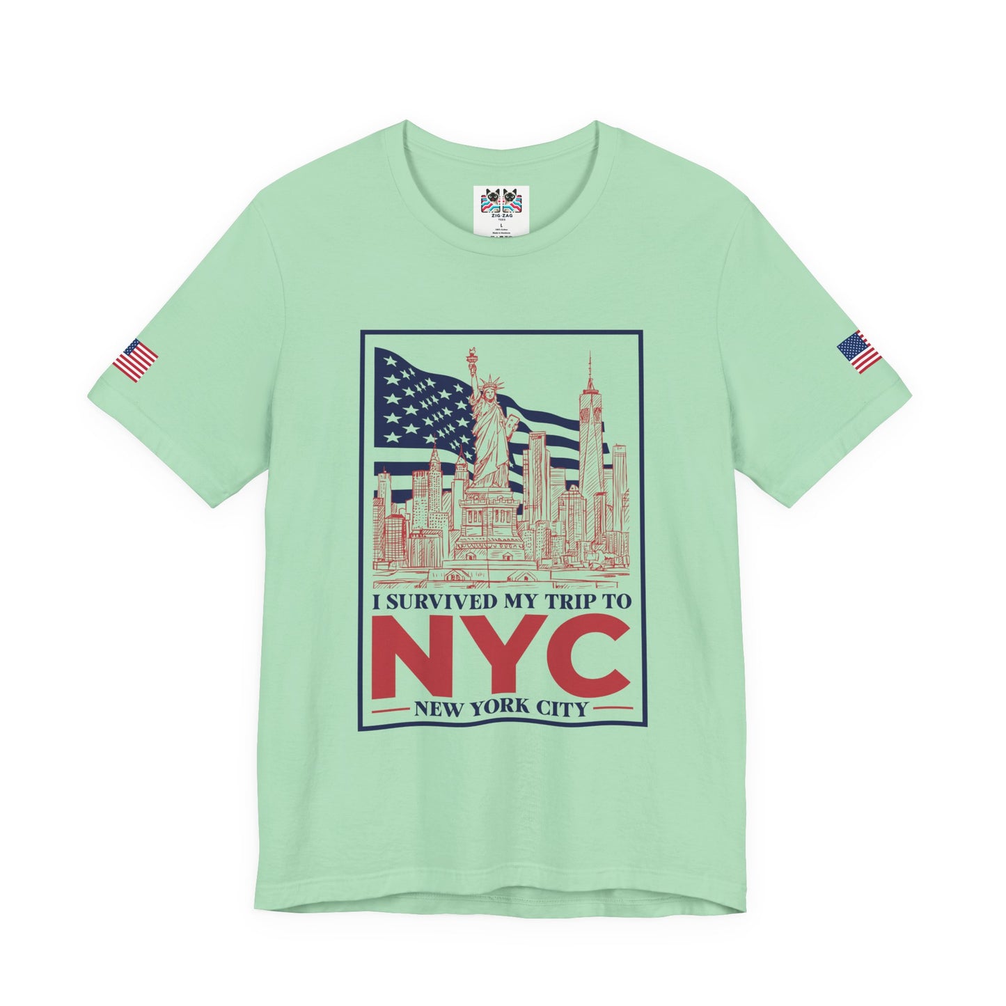 I Survived My Trip to NYC T-Shirt - Funny New York City Skyline Souvenir Design