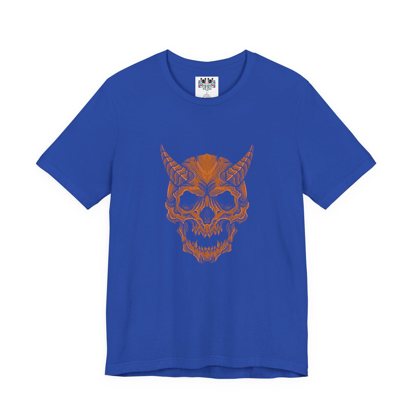 Horned Demon Skull Ornamental Horror T-Shirt
