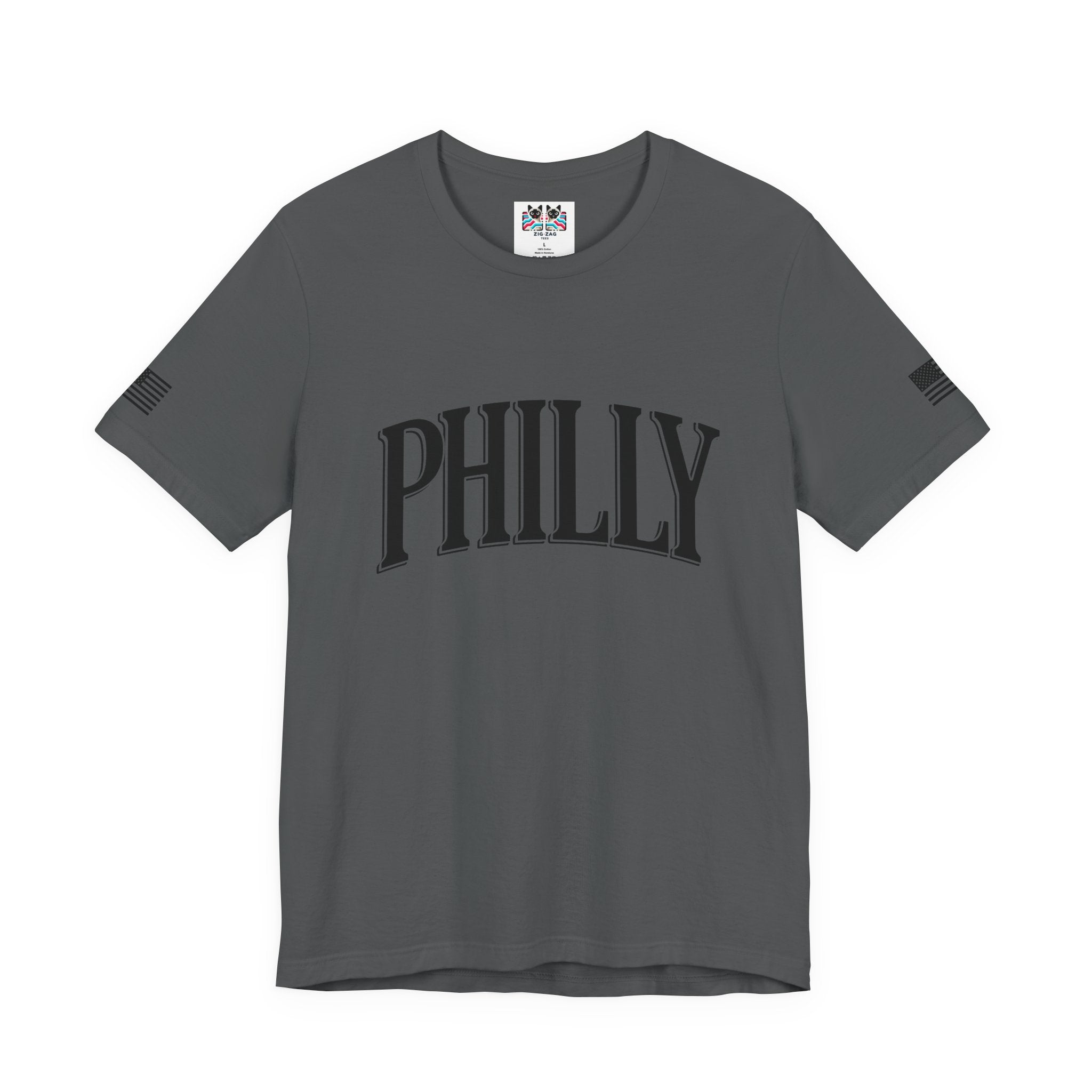 Philly T-Shirt – Bold Arched Classic Black Typography Graphic Tee