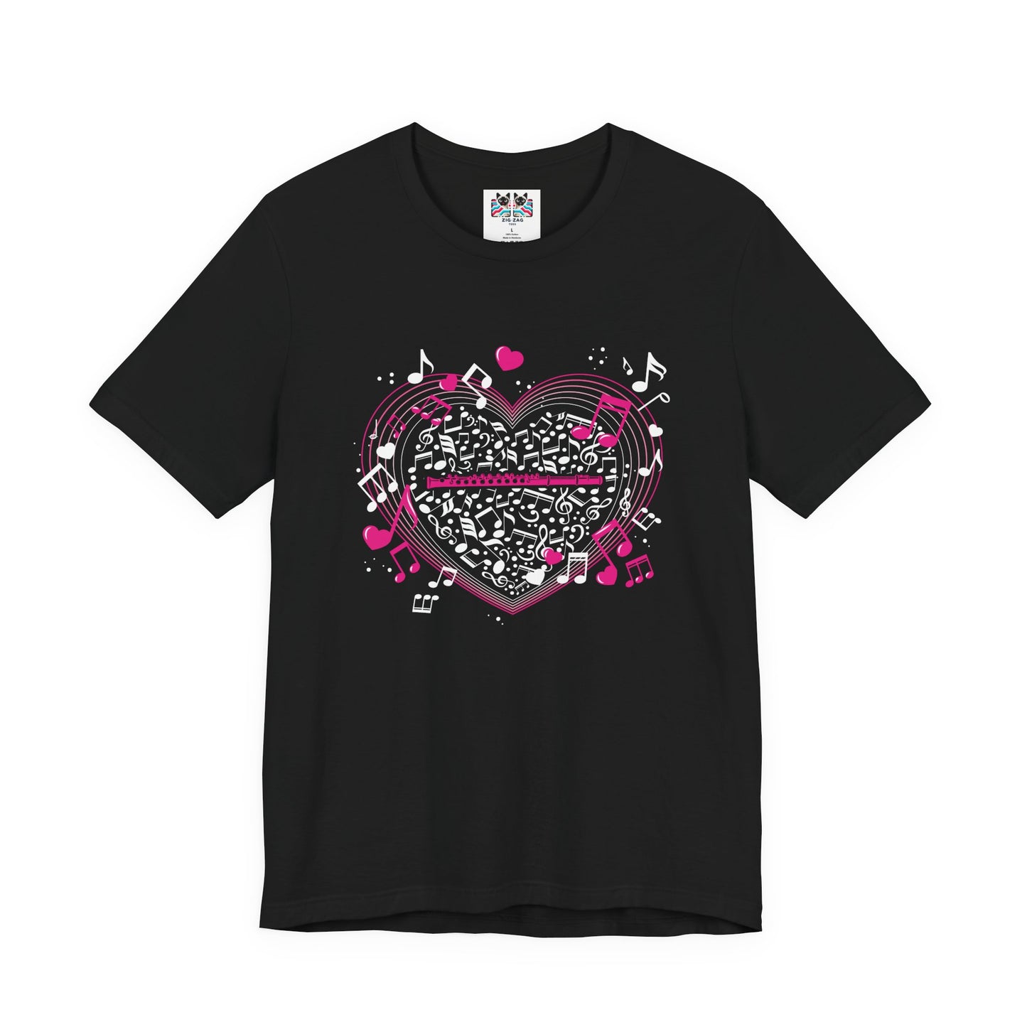 Heartbeat of the Flute Music Love T-Shirt