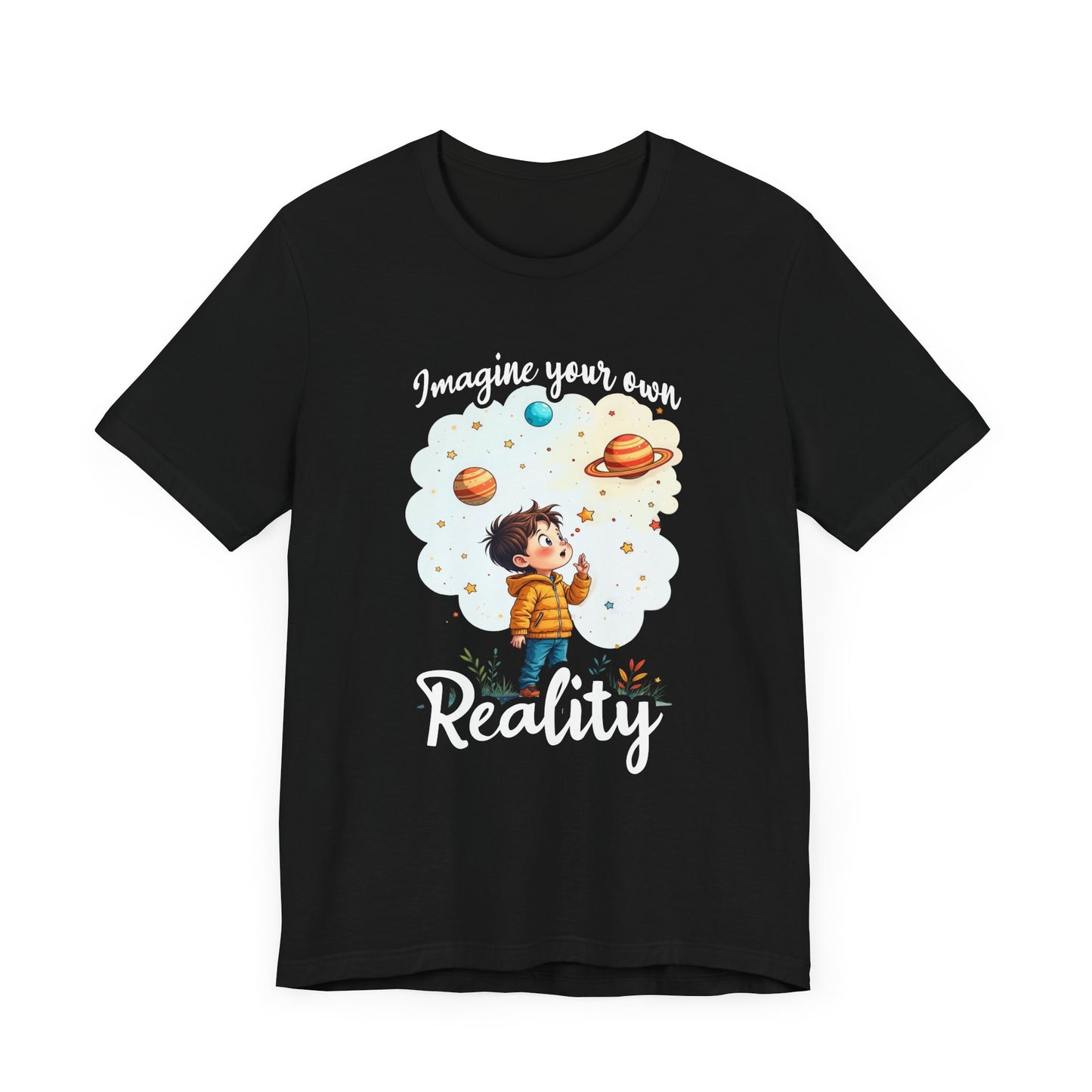 Digital Daydream - Imagine Your Own Reality – Toddler Dreaming Up Colorful Space Planets & Stars T-Shirt