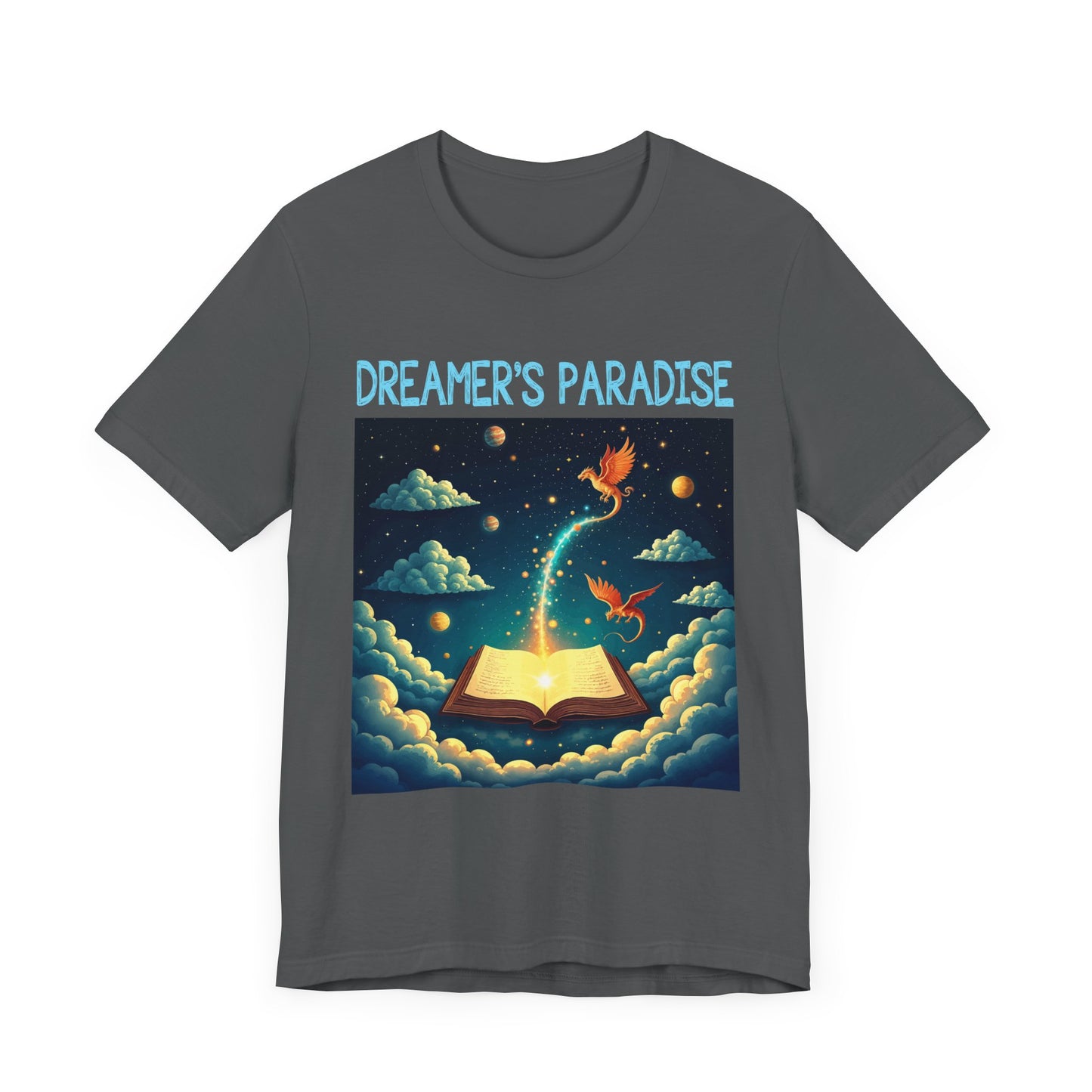 Dreamers Paradise | Fantasy Dragons & Magic Book T-Shirt