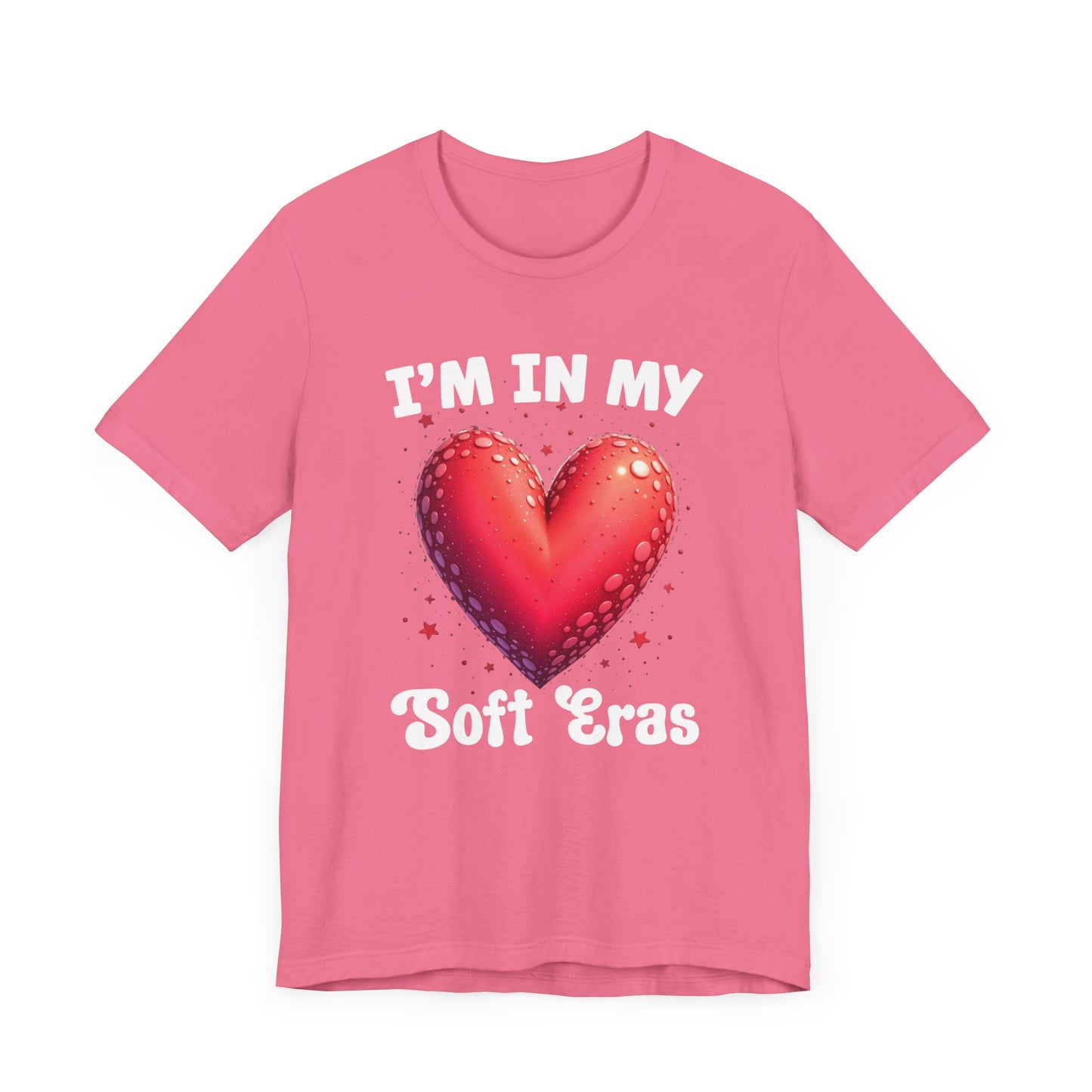 I'm In My Soft Eras – Embossed Red Heart & Star Accents Graphic T-Shirt