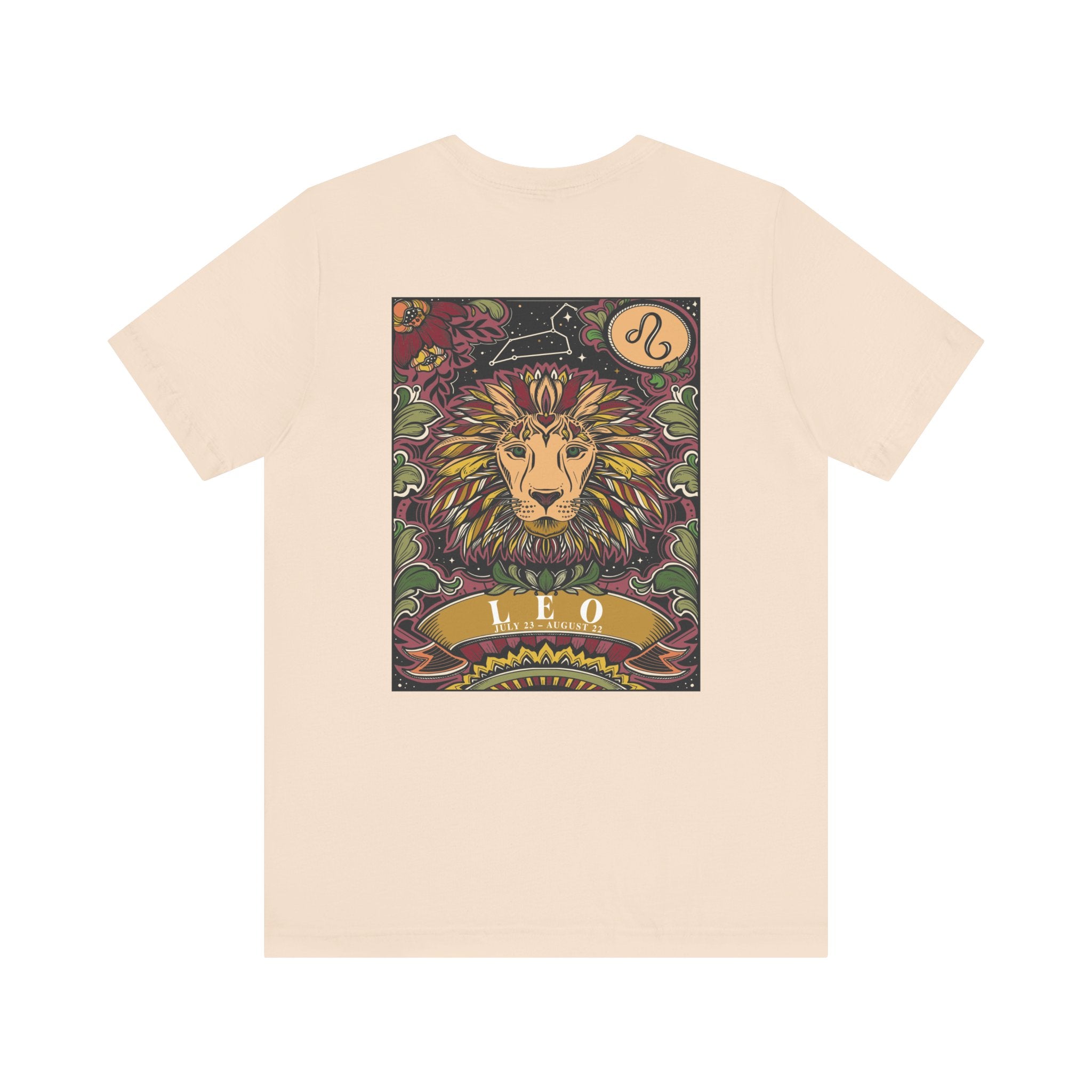 Leo Constellation & Floral Zodiac T-Shirt – July 23 to August 22