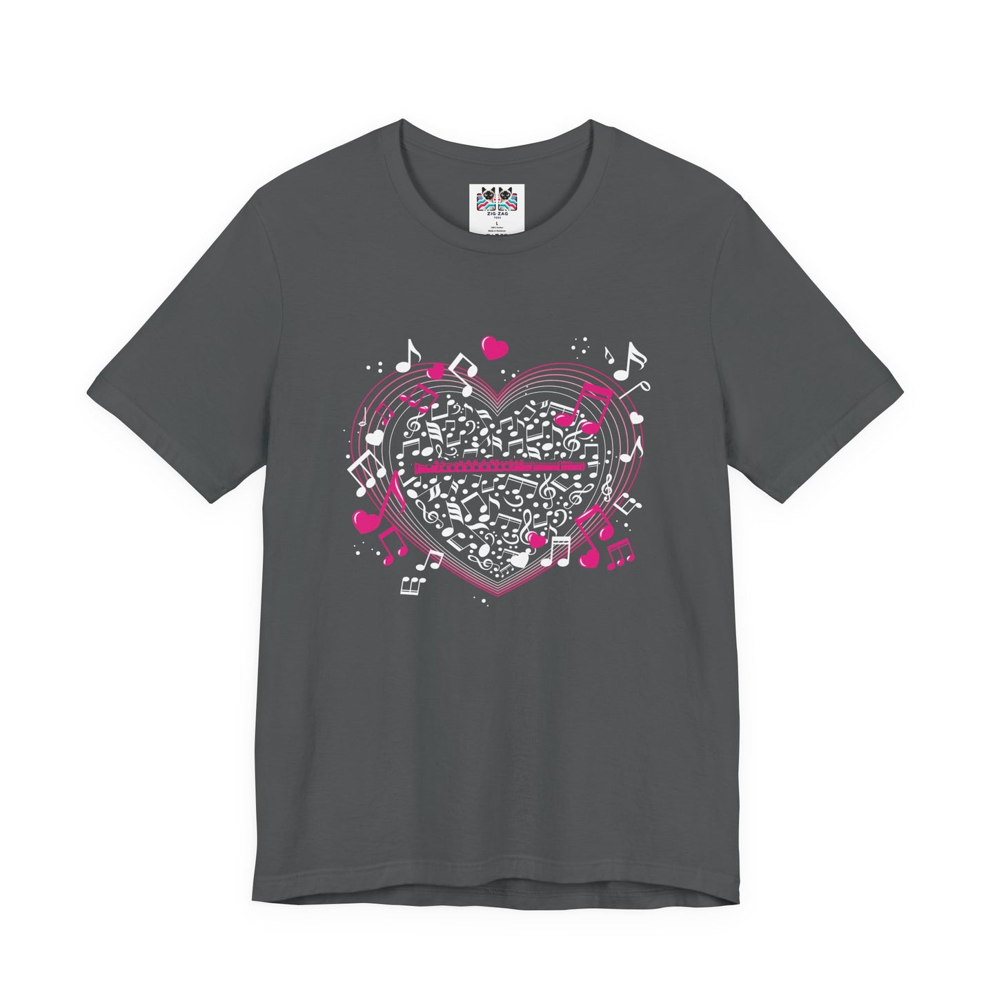 Heartbeat of the Flute Music Love T-Shirt