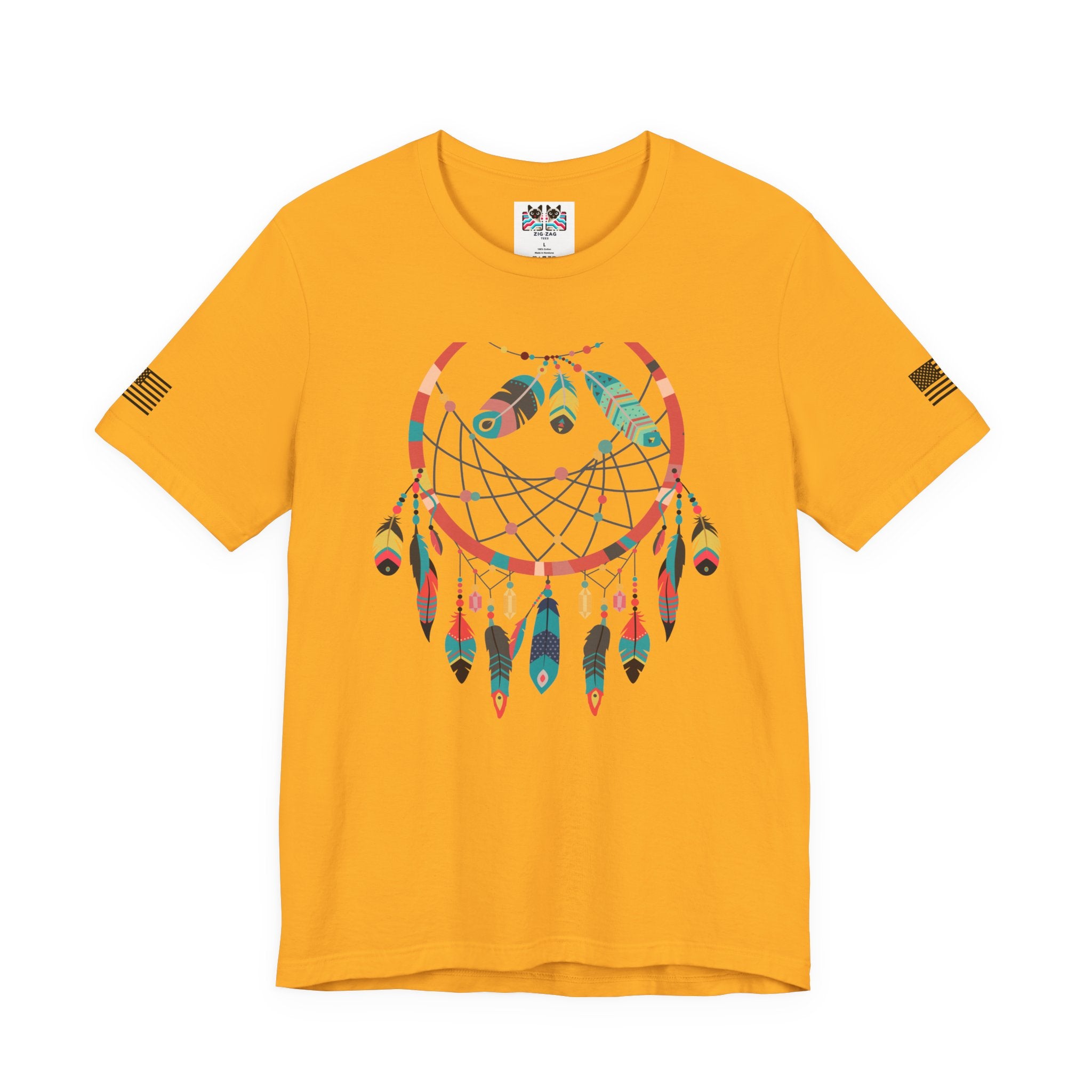 Dream Catcher T-Shirt – Colorful Boho Feathers Native American Inspired Graphic Tee