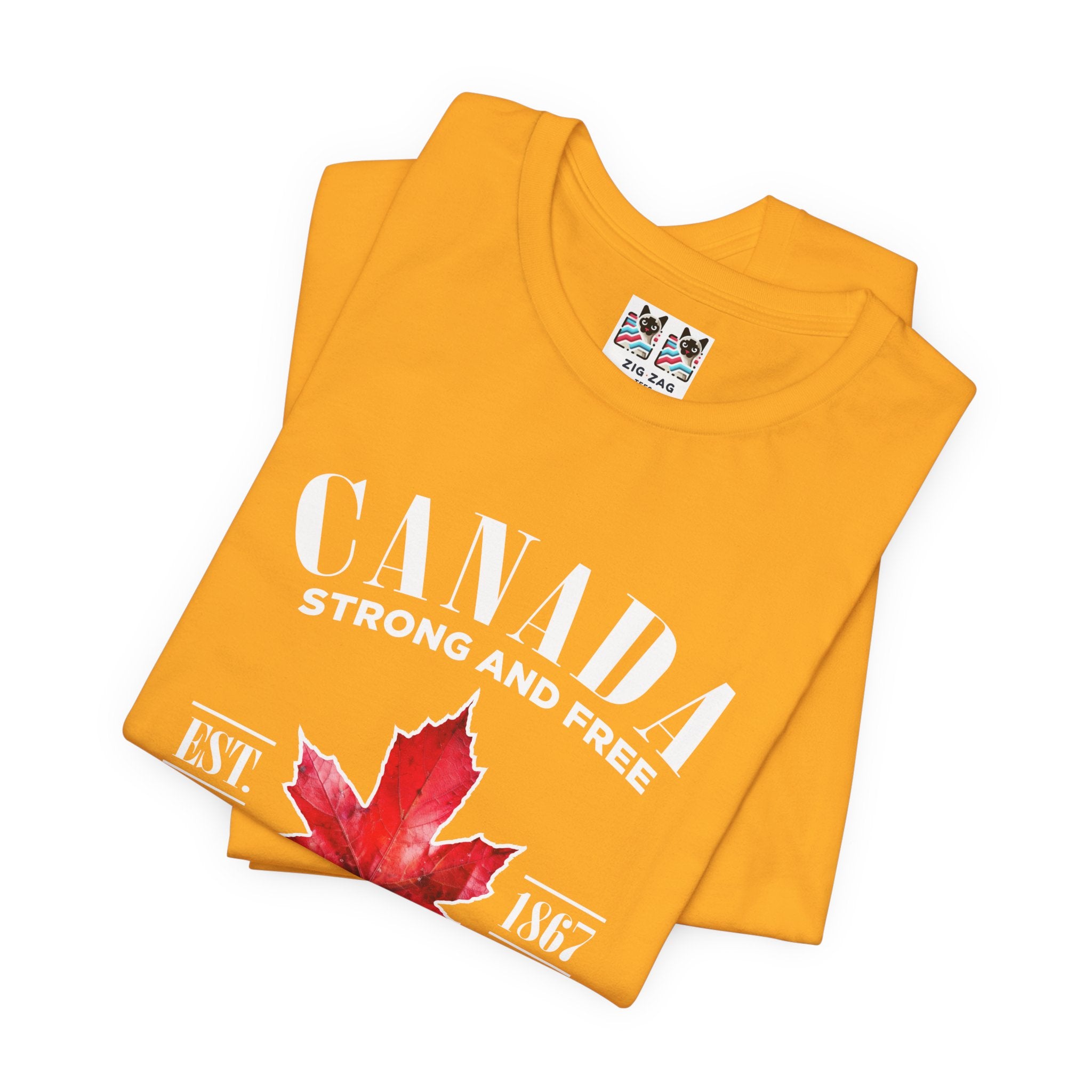 Custom T-Shirt - Canada Strong and Free True Maple Heritage T-Shirt