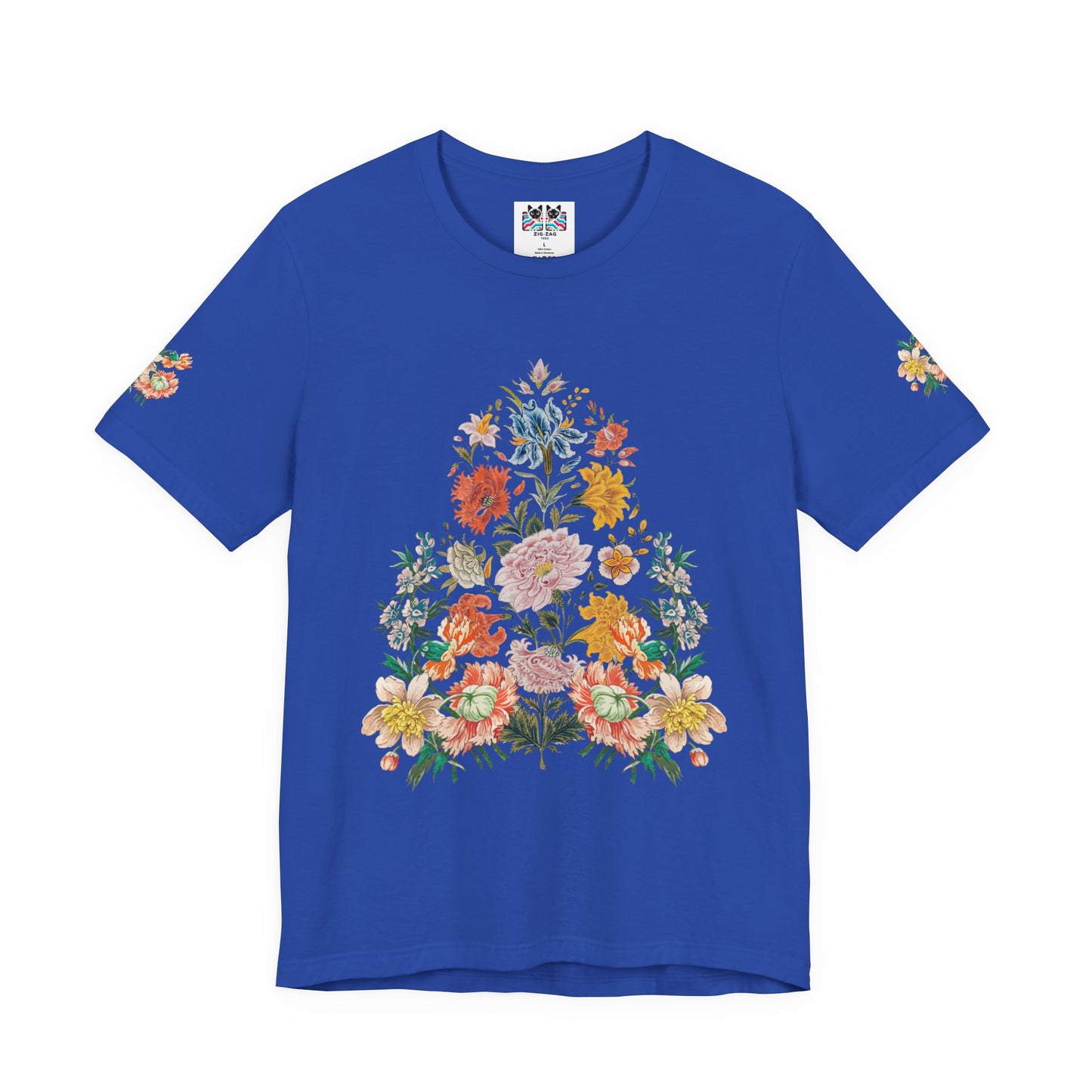 Vintage Botanical Floral T-Shirt – Wildflower Triangle Garden Art Graphic Tee