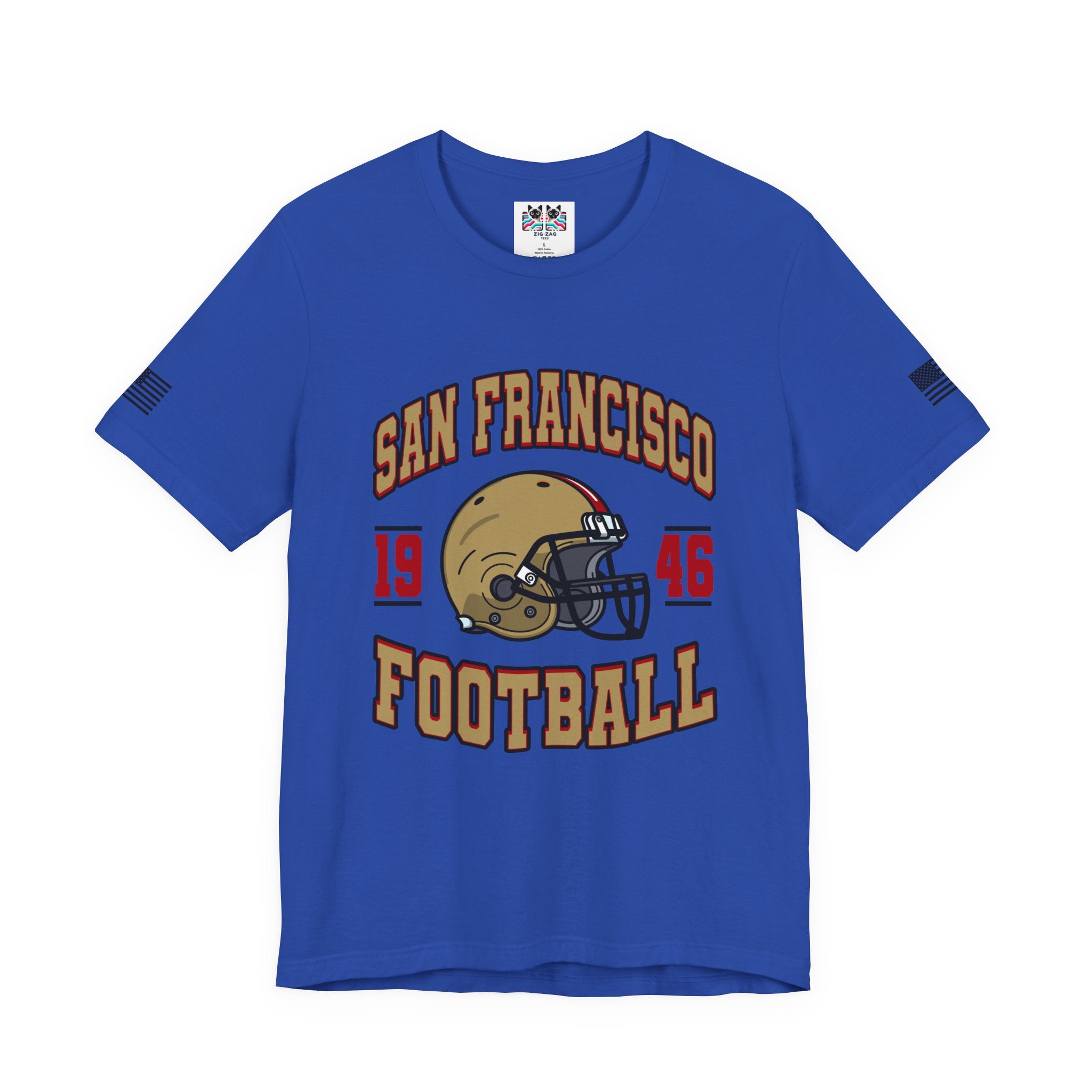 San Francisco Football T-Shirt, 1946 Arch Helmet Graphic Tee, SF Bay Area Fan Shirt, Vintage Retro Football Shirt, Unisex