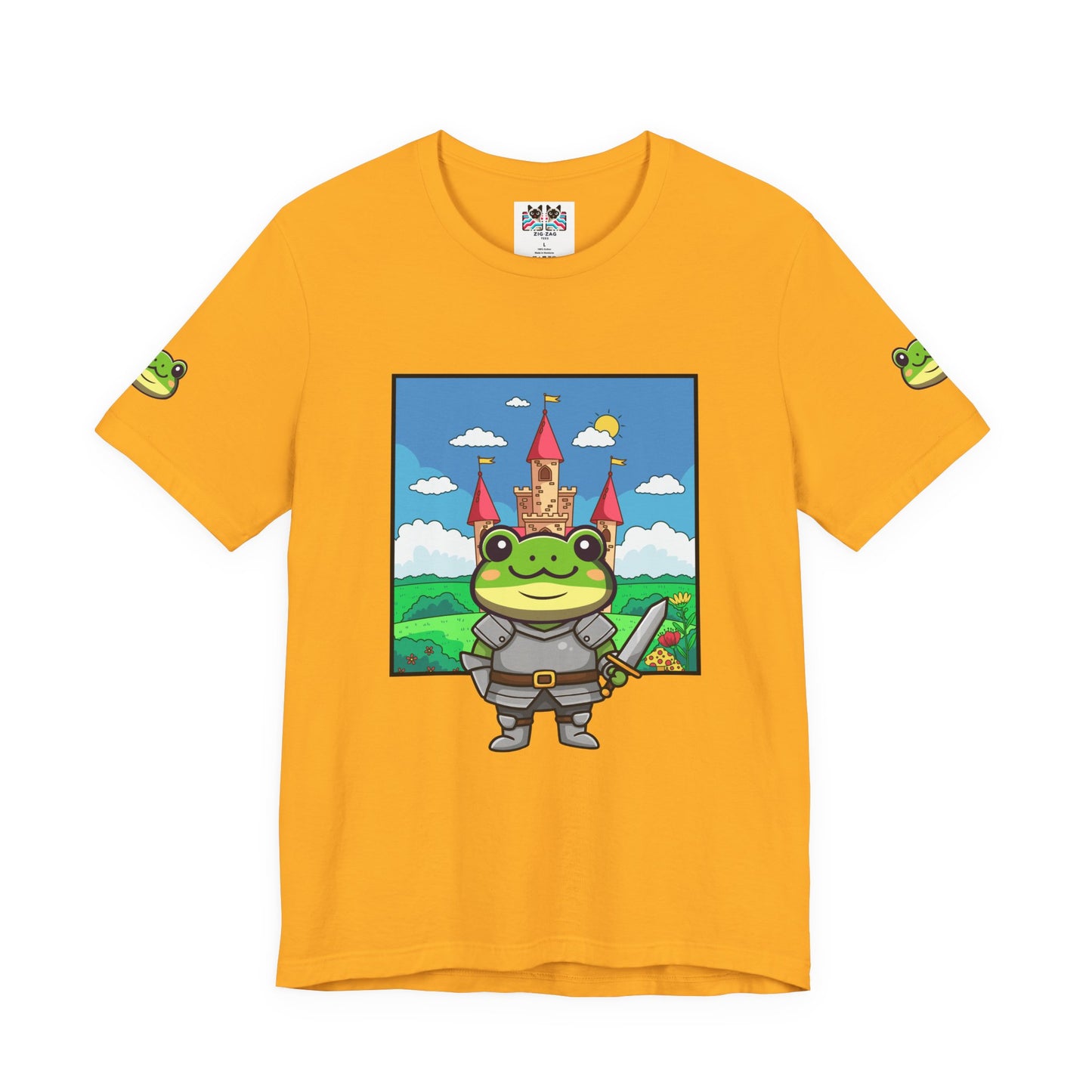 Knight Frog Castle T-Shirt – Cute Frog Knight Medieval Fantasy Graphic Tee
