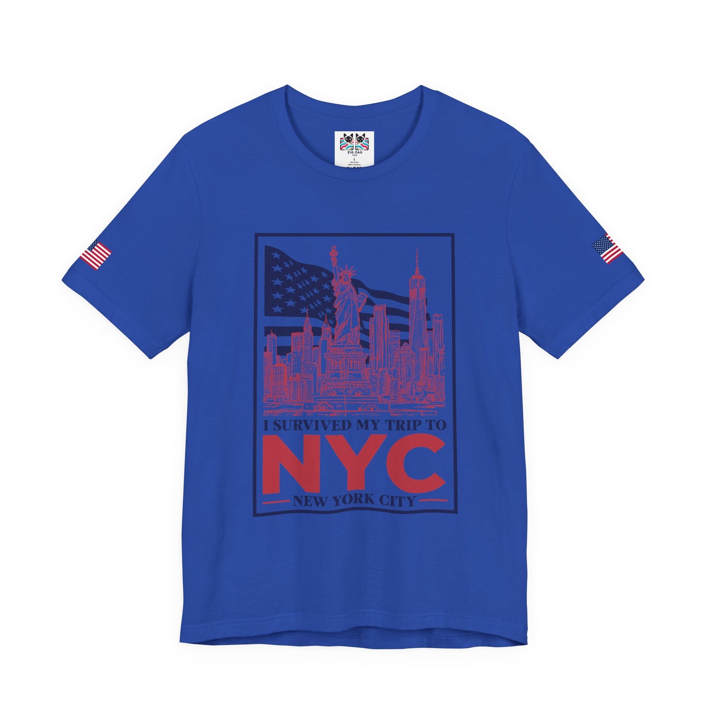 I Survived My Trip to NYC T-Shirt - Funny New York City Skyline Souvenir Design
