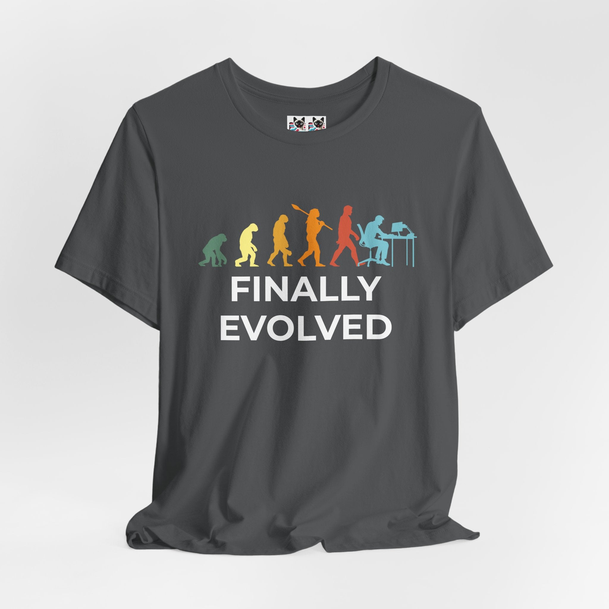 Custom T-Shirt - Evolution of Man to Computer User T-Shirt