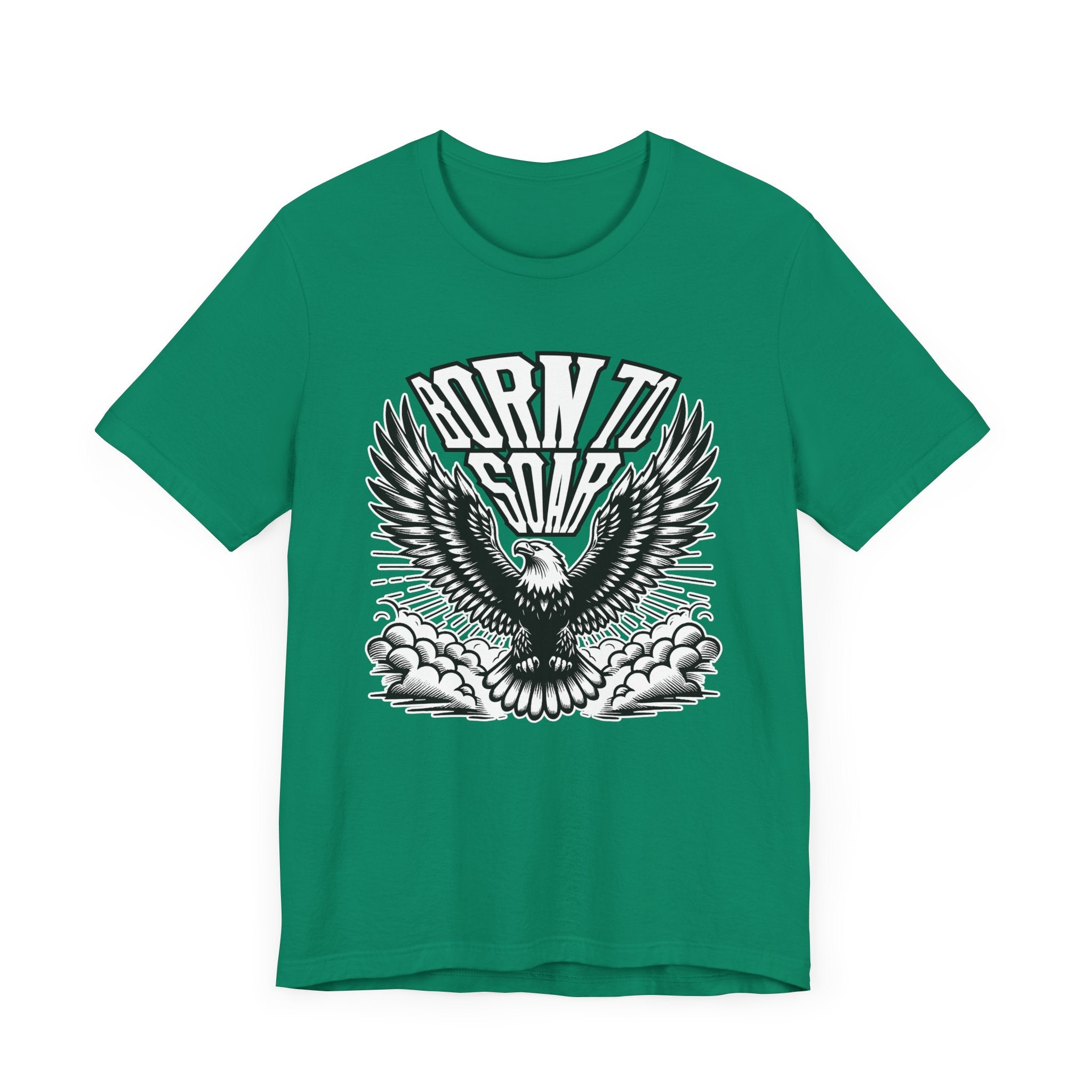 Born to Soar | Eagle with Wide Open Wings Above the Clouds T-Shirt