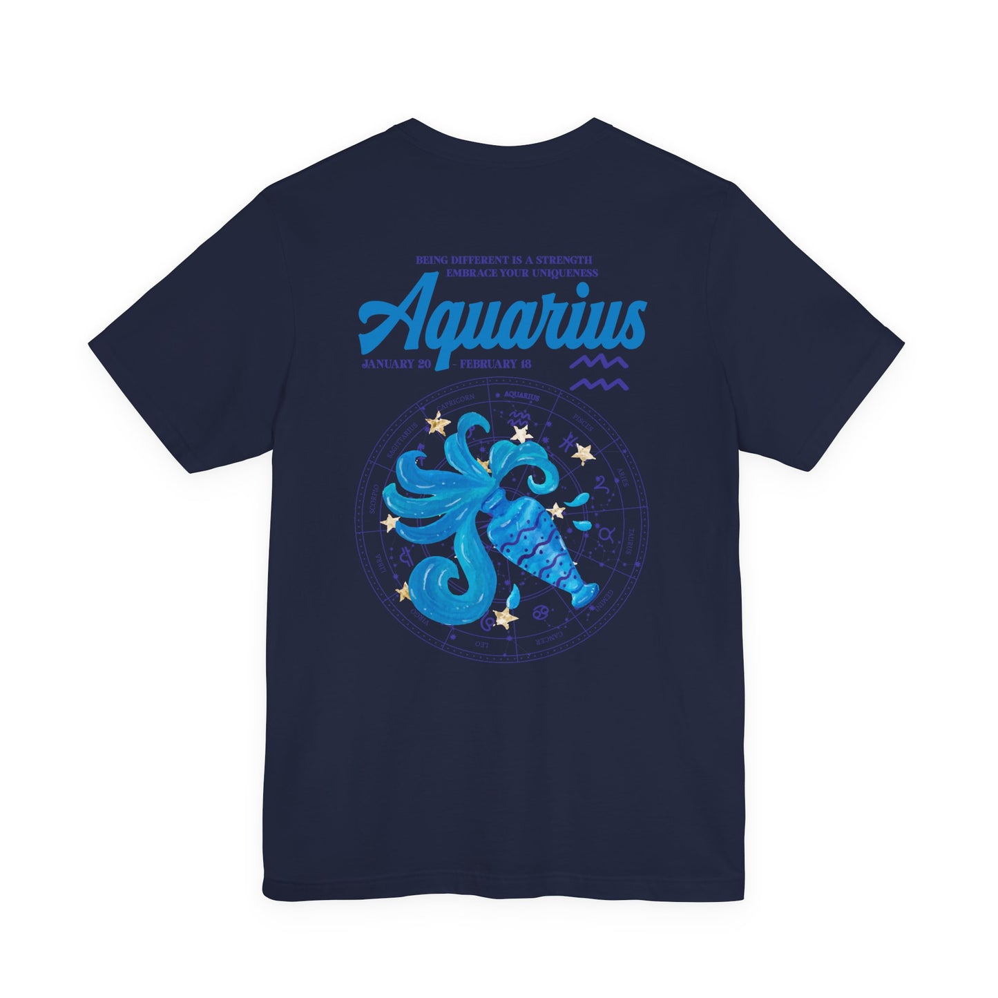 Aquarius Zodiac T-Shirt – Embrace Your Uniqueness Zodiac Wheel