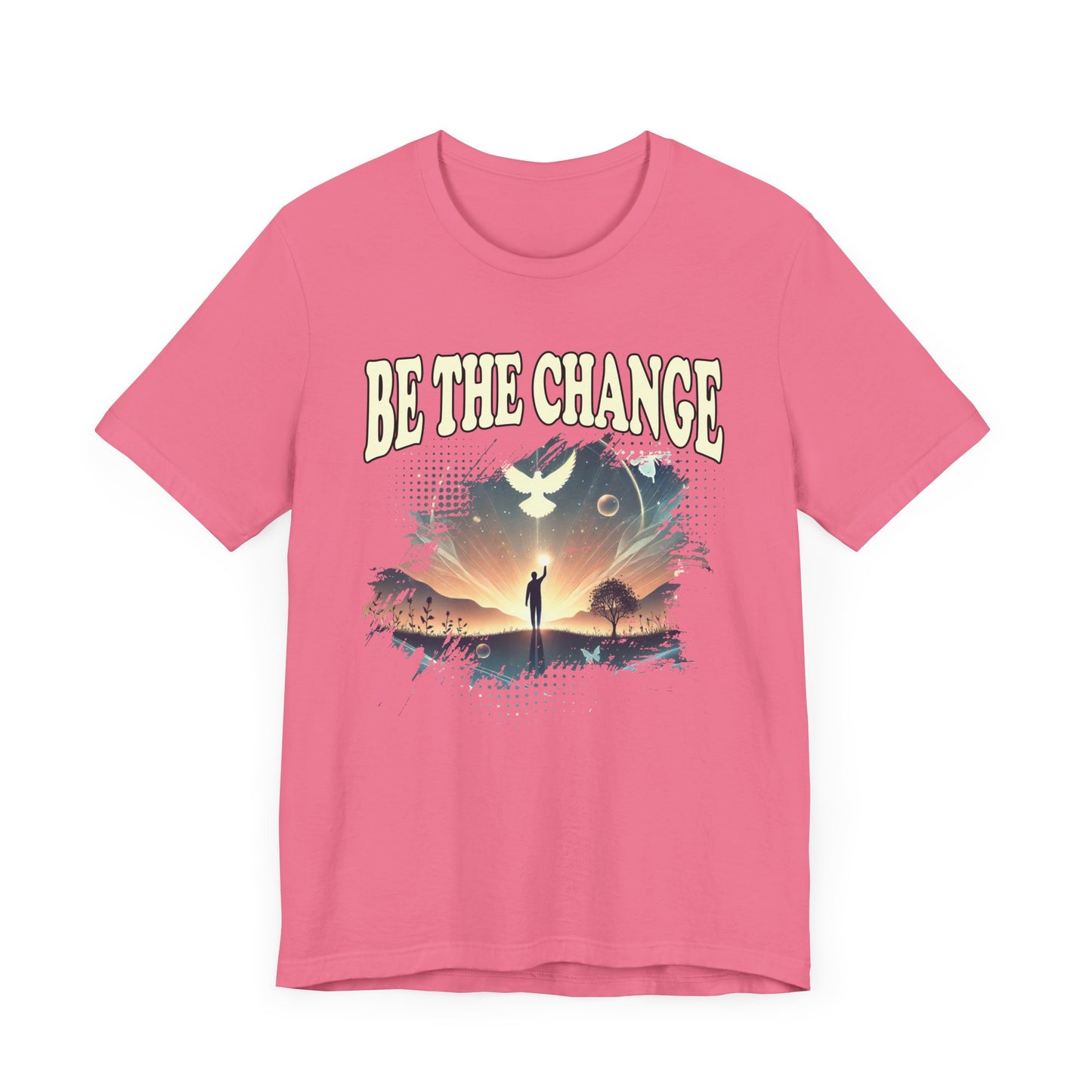 Be the Change | Walking Toward Sunset & White Pigeon T-Shirt