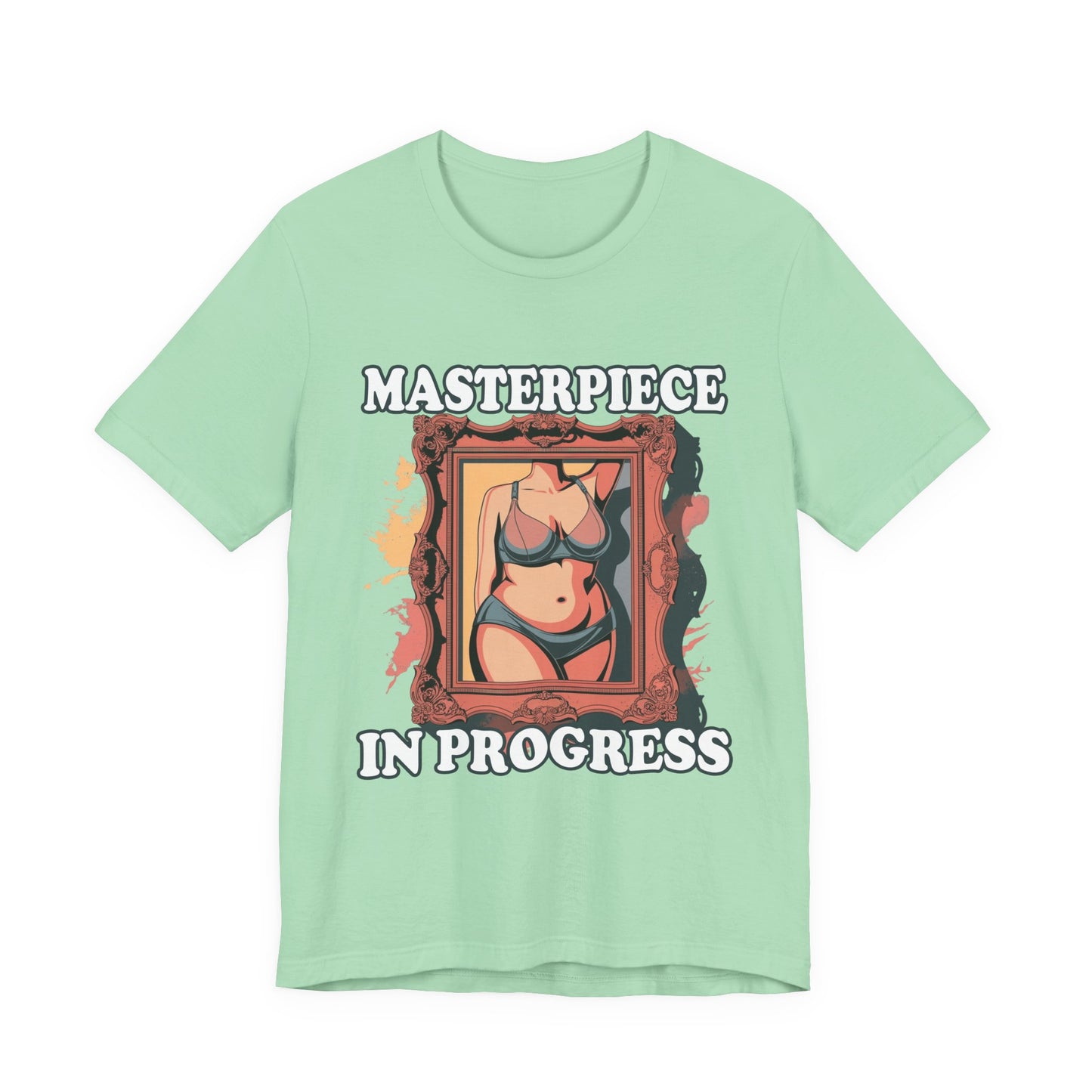 Masterpiece in Progress – Bodies Are Art in Photo Frame Body Positive Graphic T-Shirt