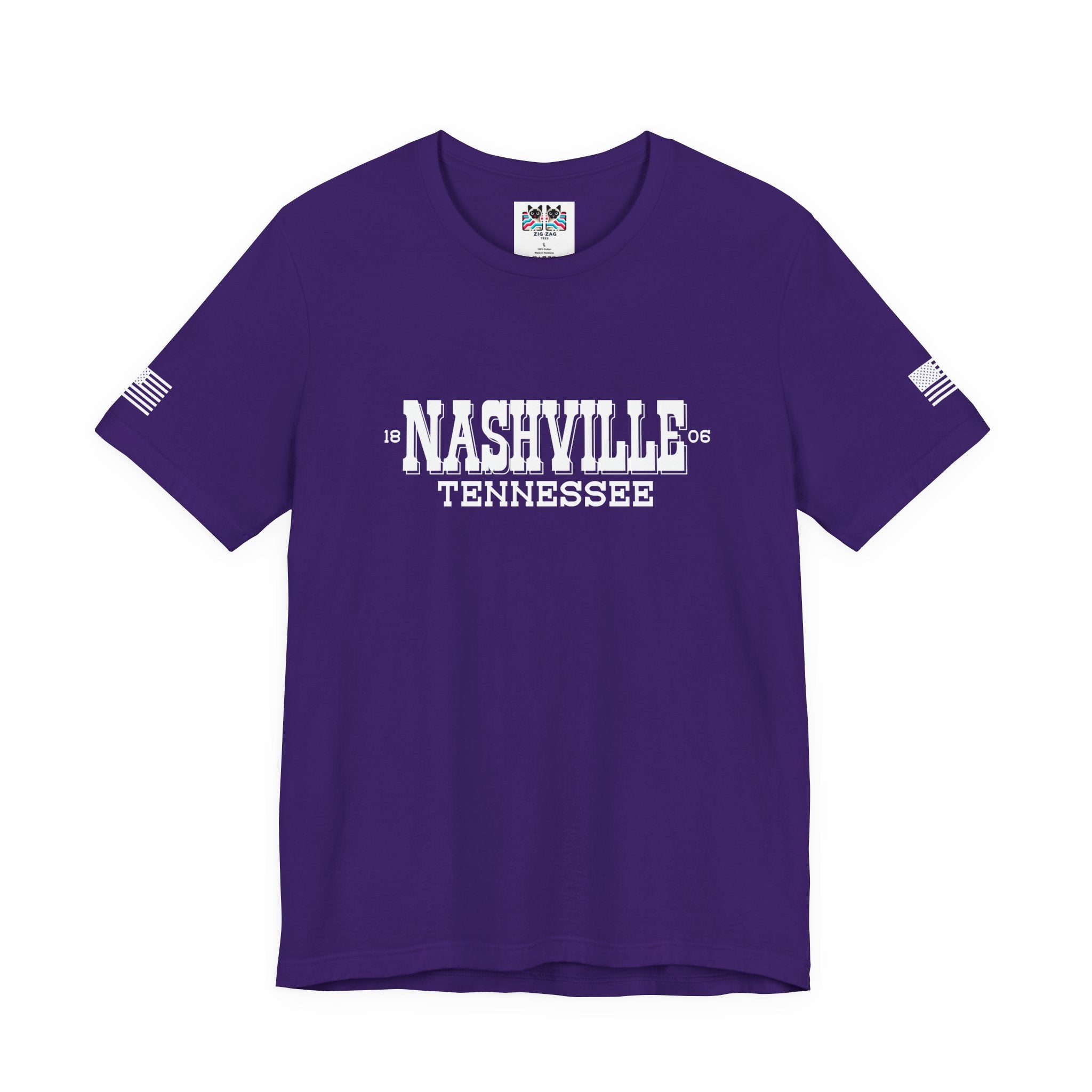 Nashville Tennessee 1806 T-Shirt – Bold Collegiate Varsity Typography Graphic Tee