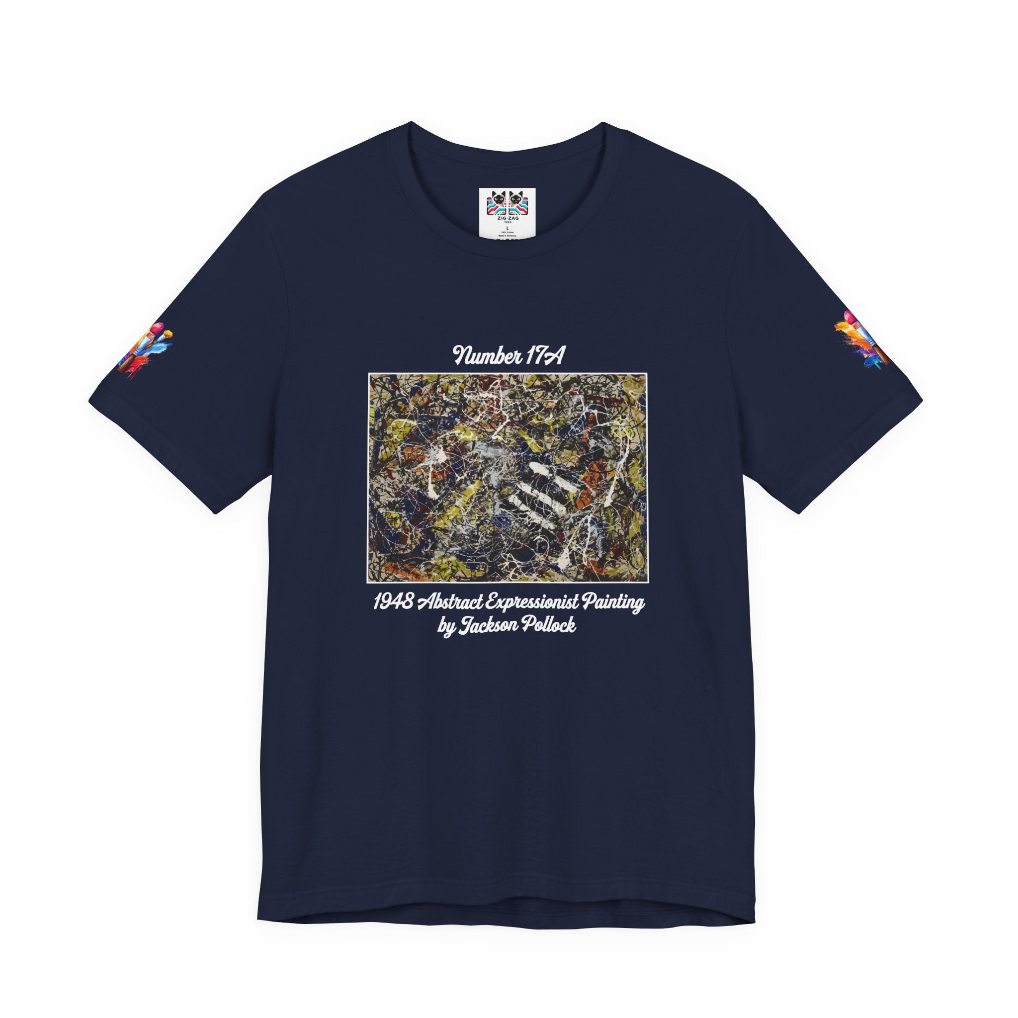 Jackson Pollock Number 17A T-Shirt – 1948 Abstract Expressionist Drip Painting Art Tee