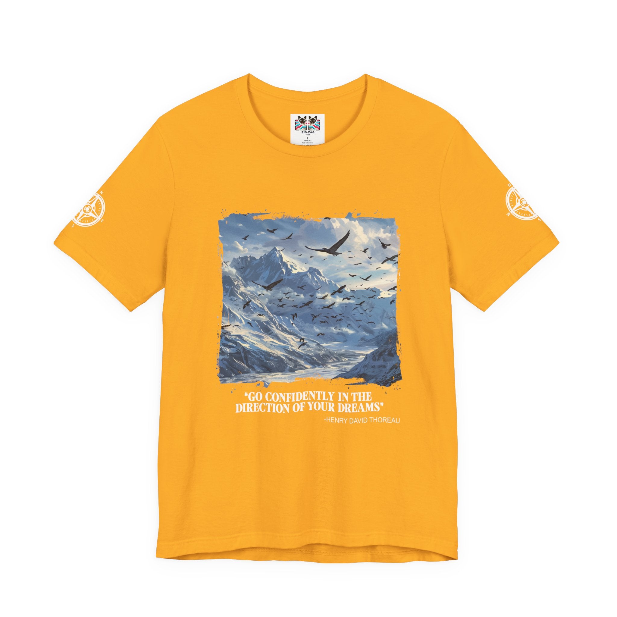 Go Confidently in the Direction of Your Dreams T-Shirt – Henry David Thoreau Quote Graphic Tee