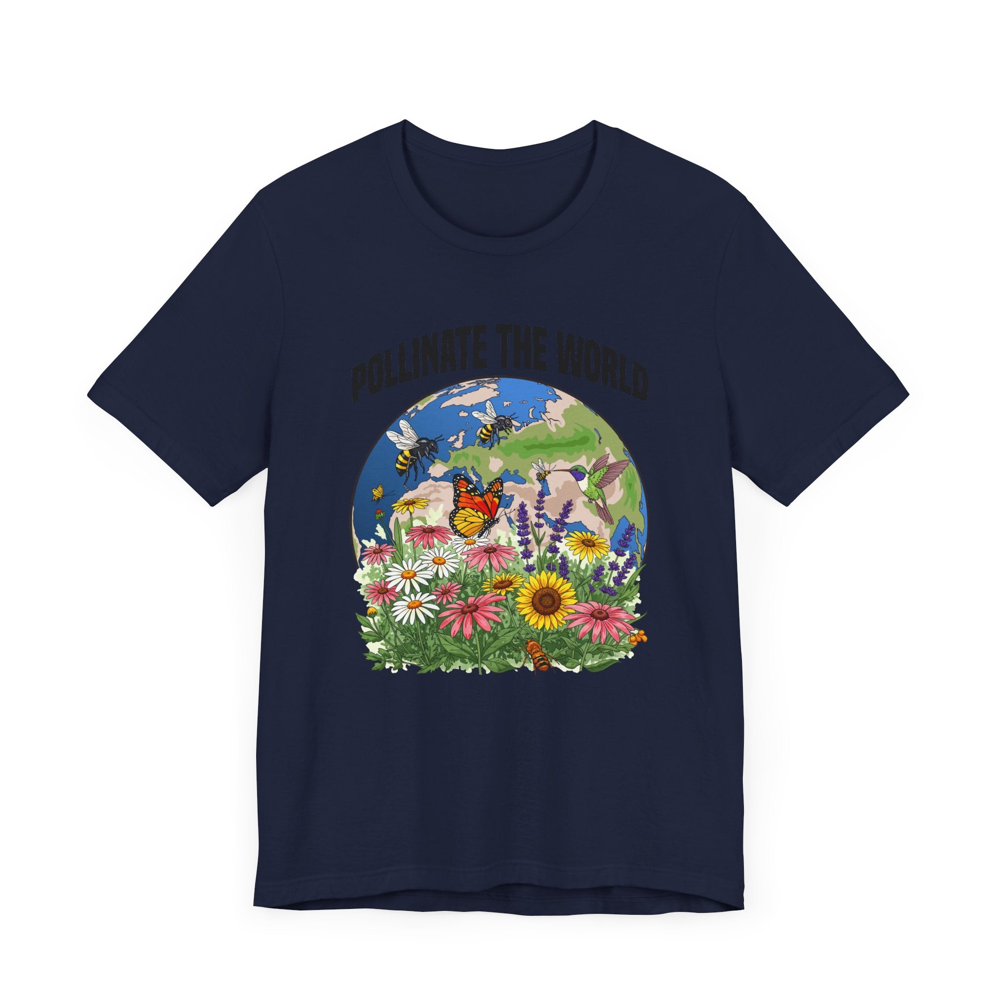 Nature’s MVP Pollinators Tee, Bee and Butterfly Shirt, Eco Awareness Graphic Tee, Garden Life Top, Wildlife Hero Gift