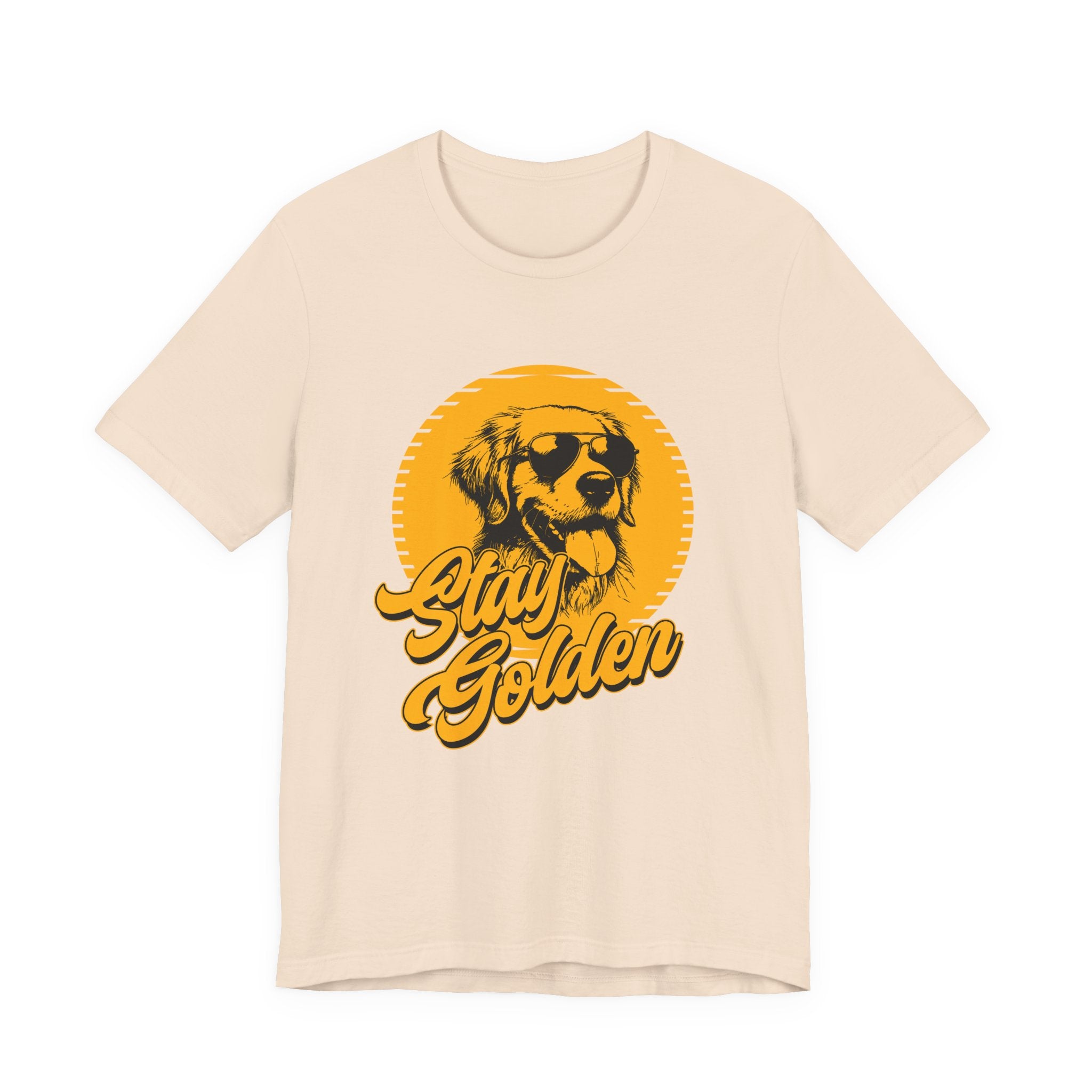 Stay Golden T-Shirt – Cool Golden Retriever with Sunglasses Graphic Tee