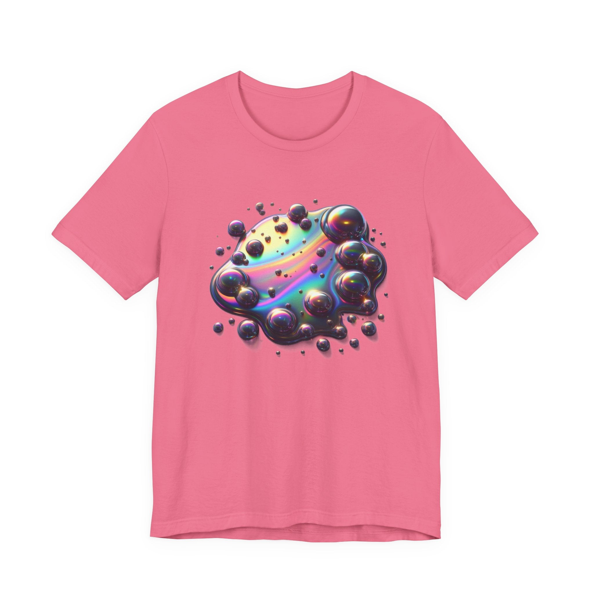 Oil Spill Fantasy – Iridescent Abstract Swirl Graphic T-Shirt