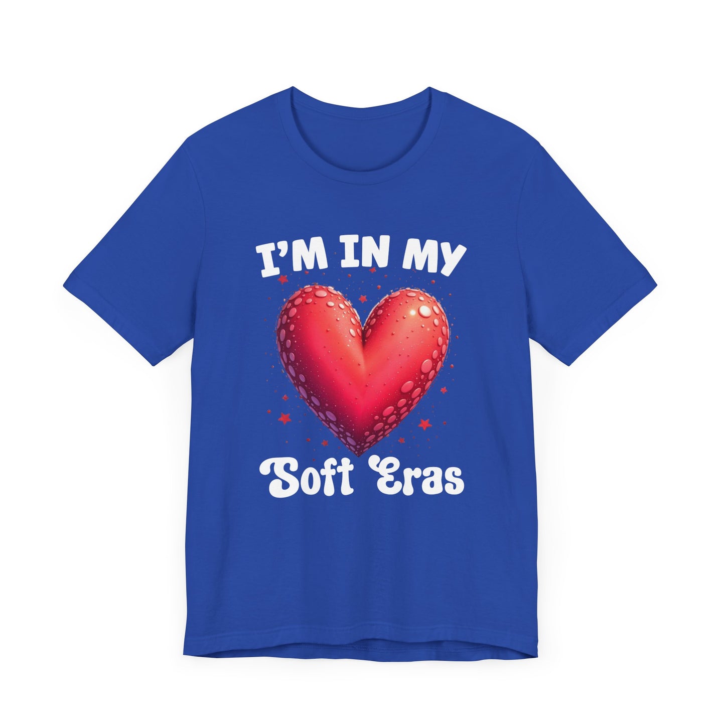 I'm In My Soft Eras – Embossed Red Heart & Star Accents Graphic T-Shirt