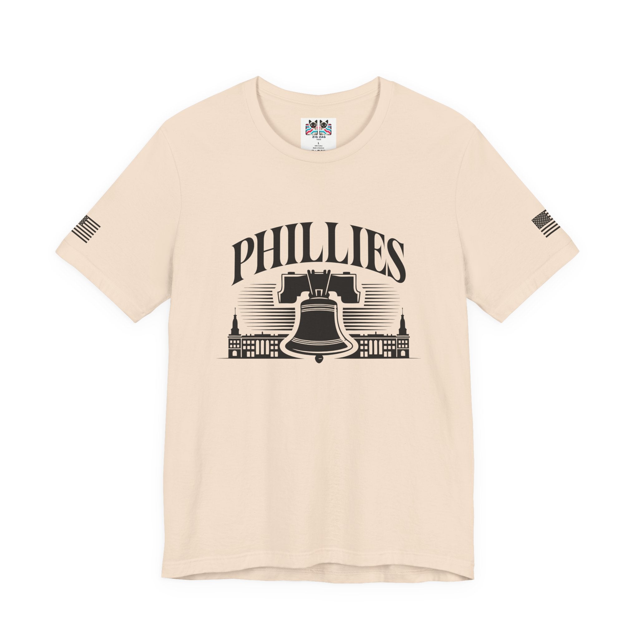 Phillies T-Shirt – Liberty Bell Philadelphia Skyline Arch Graphic Tee