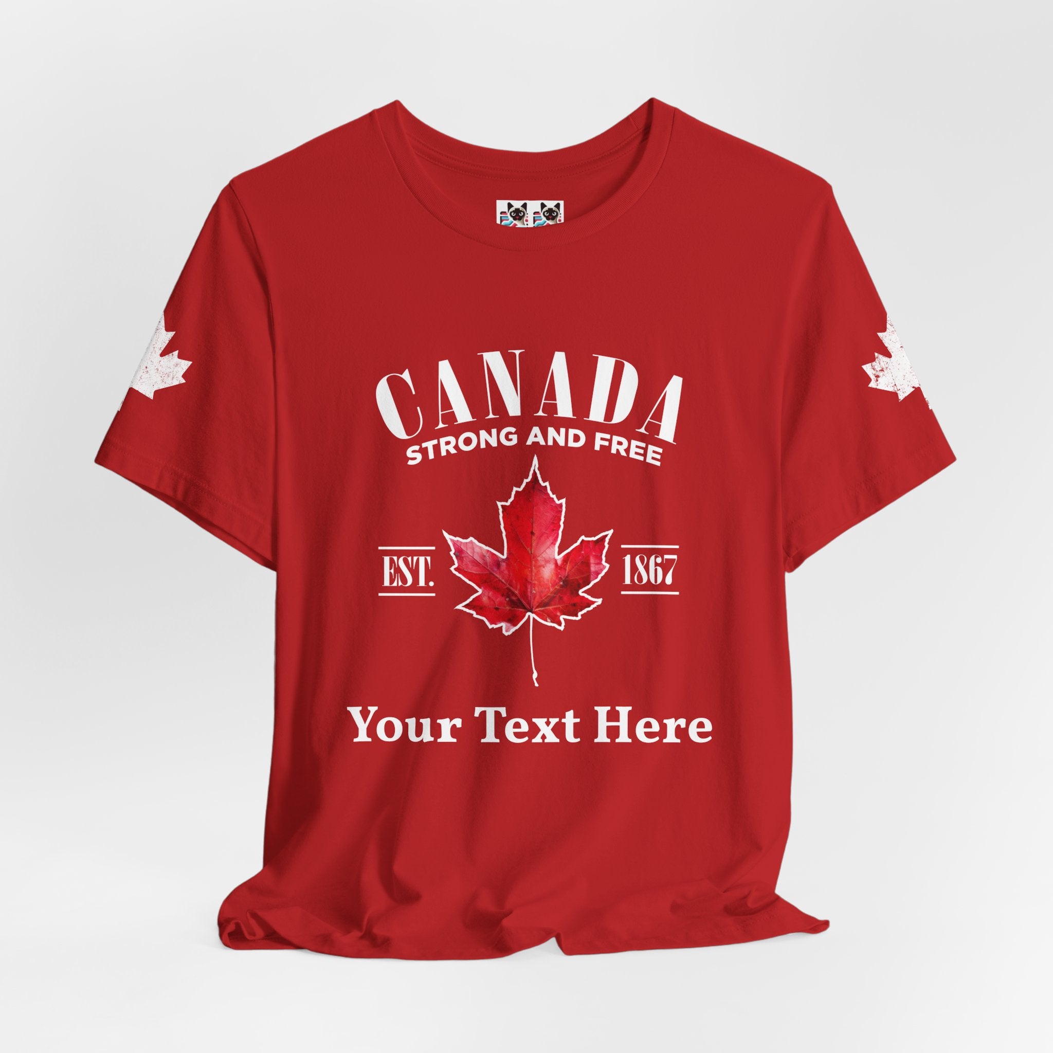 Custom T-Shirt - Canada Strong and Free True Maple Heritage T-Shirt