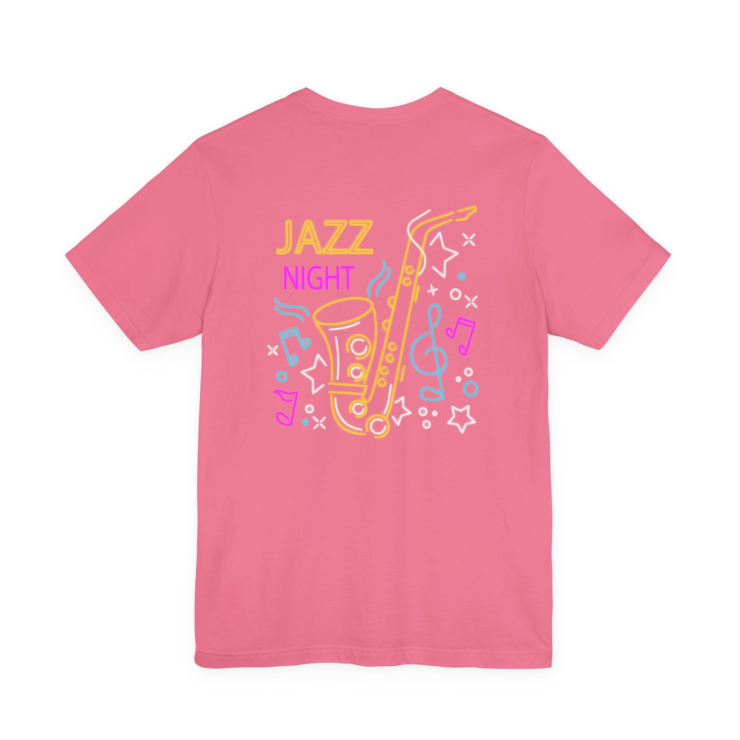 Neon Jazz Night Saxophone Music T-Shirt