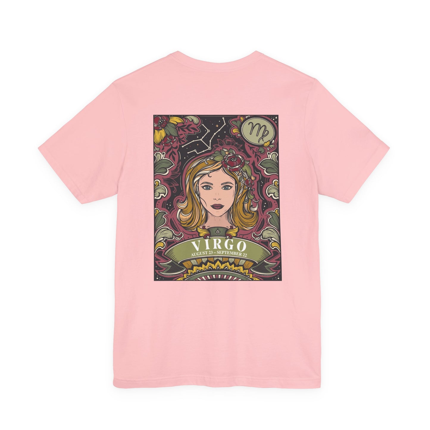 Virgo Constellation & Floral Zodiac T-Shirt – August 23 to September 22