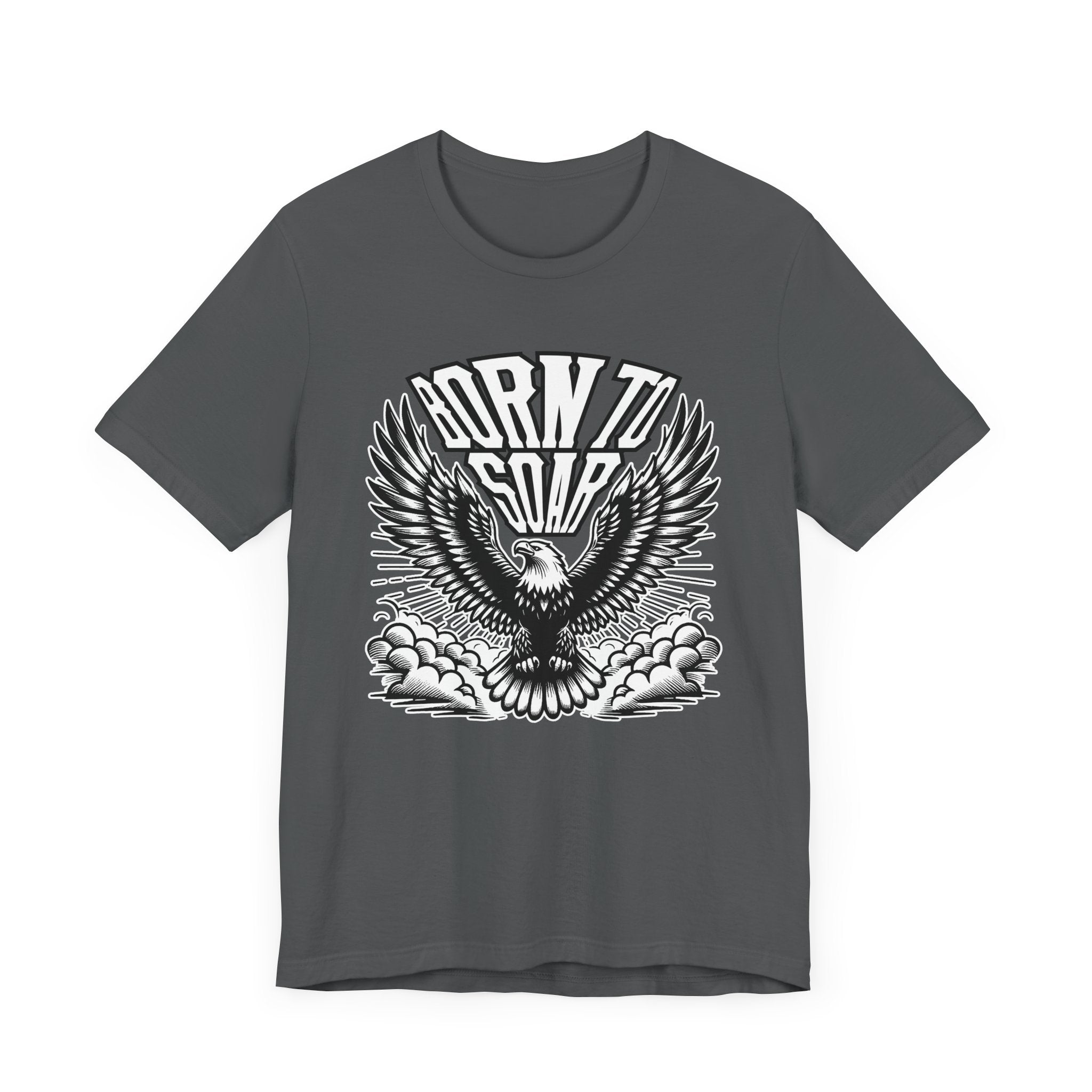 Born to Soar | Eagle with Wide Open Wings Above the Clouds T-Shirt