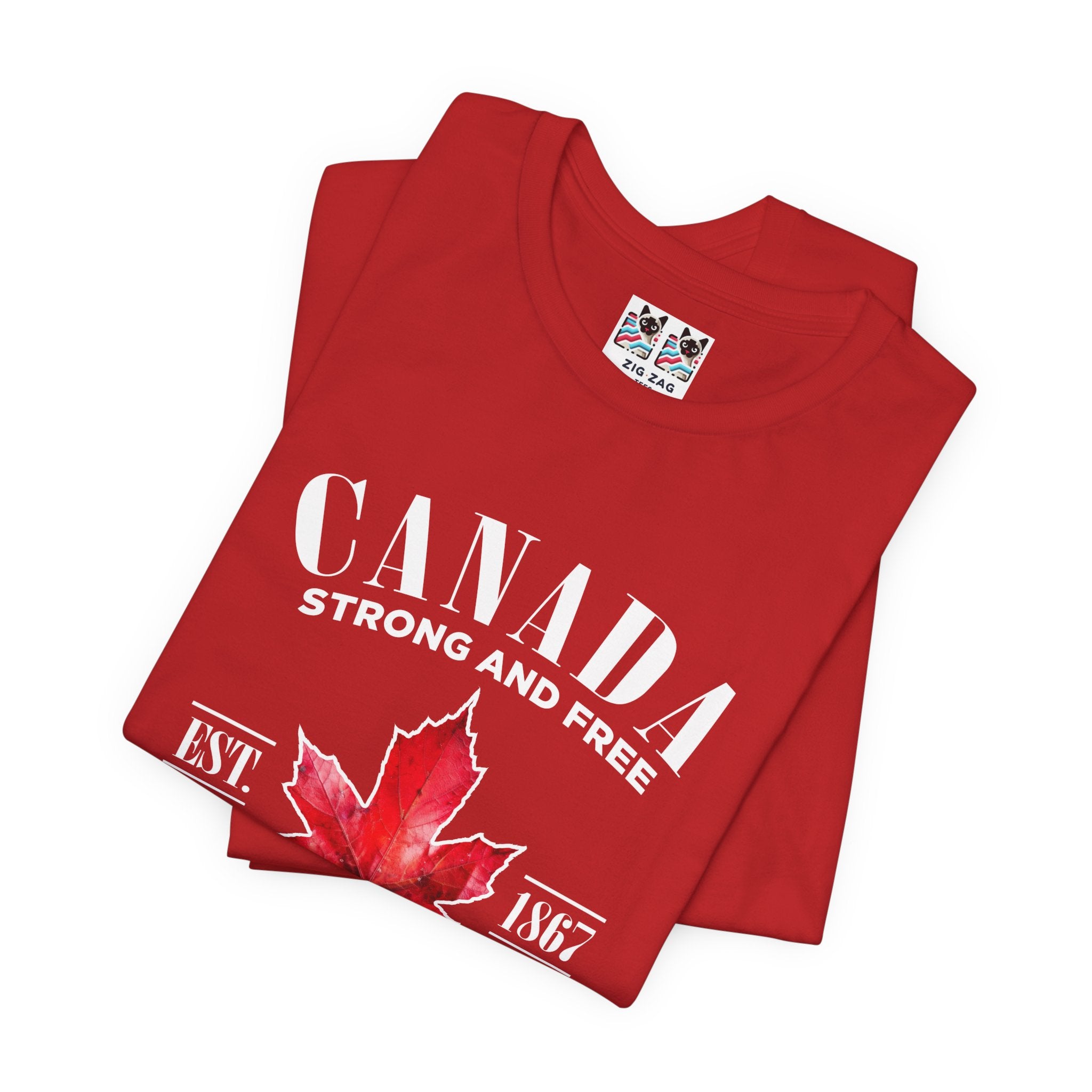 Custom T-Shirt - Canada Strong and Free True Maple Heritage T-Shirt