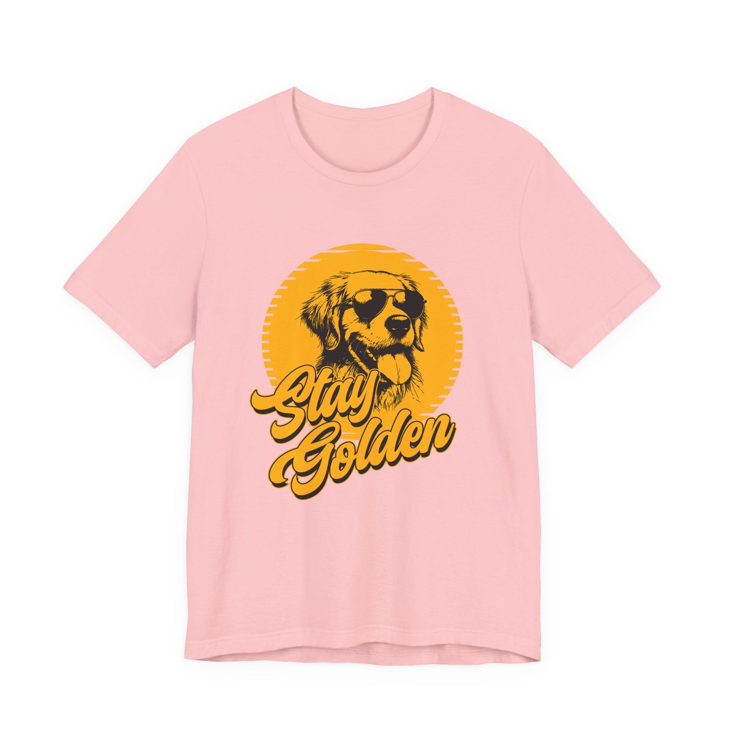 Stay Golden T-Shirt – Cool Golden Retriever with Sunglasses Graphic Tee