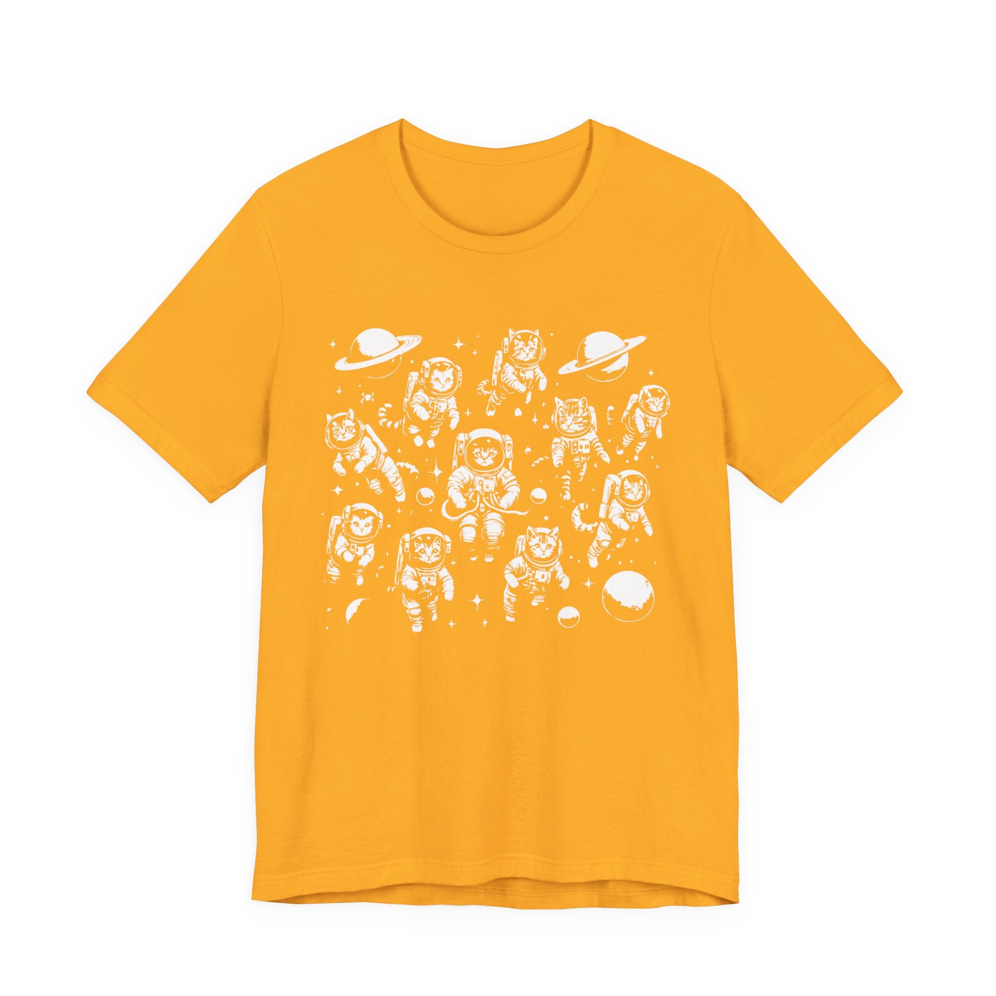 Astronaut Cats T-Shirt – Cute Floating Cats in Space Graphic Tee