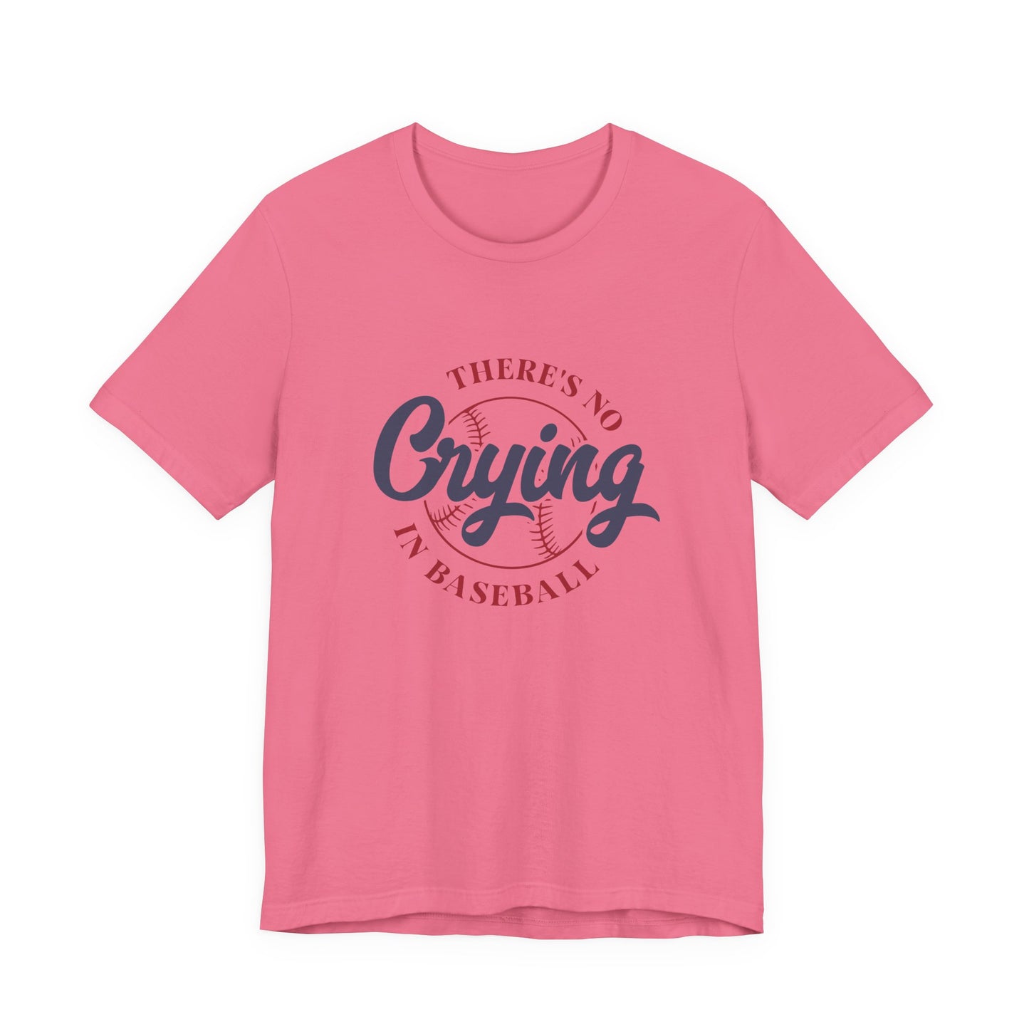 Baseball tshirt -Theres No Crying In Baseball Tshirt Large Baseball Outline with Crying Text Humor