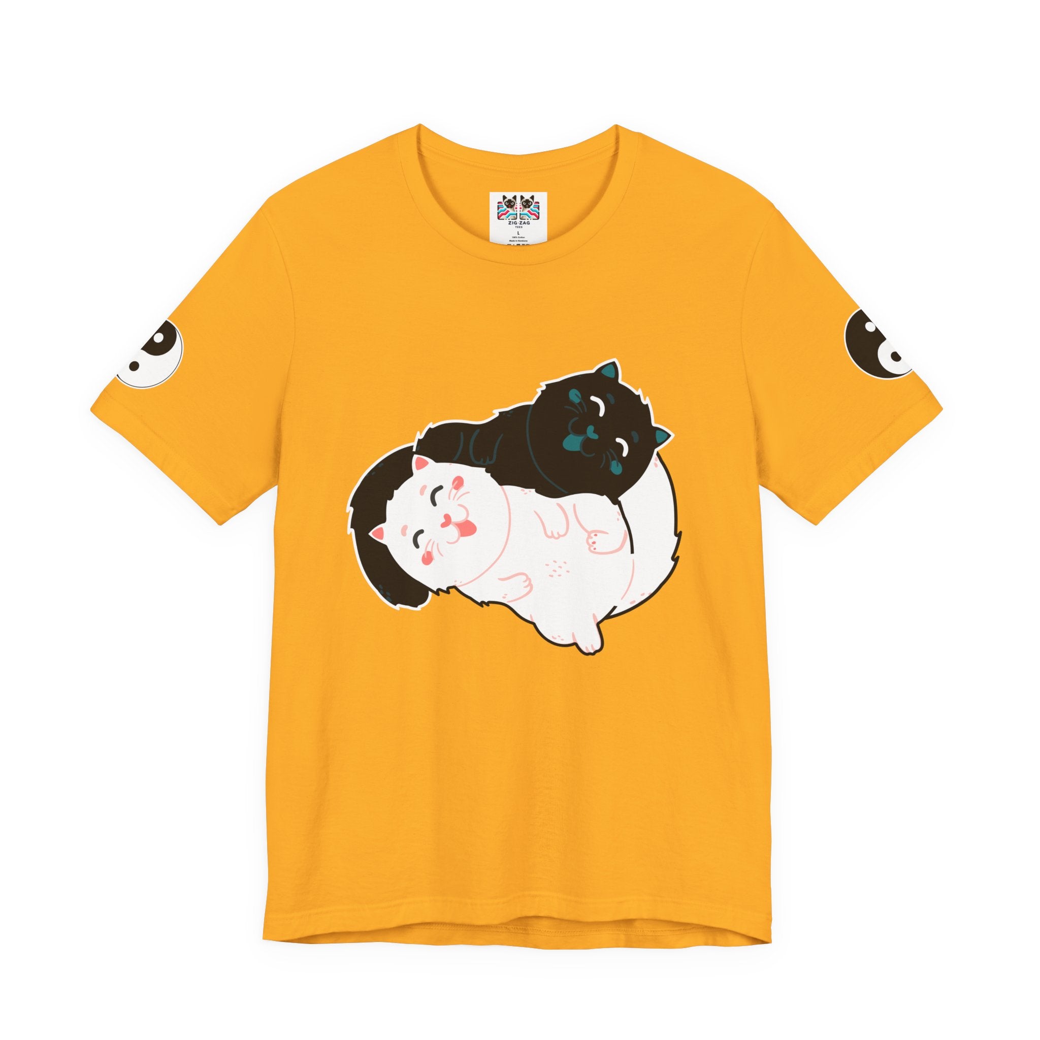 Yin Yang Cats T-Shirt – Black and White Cat Balance Harmony Graphic Tee