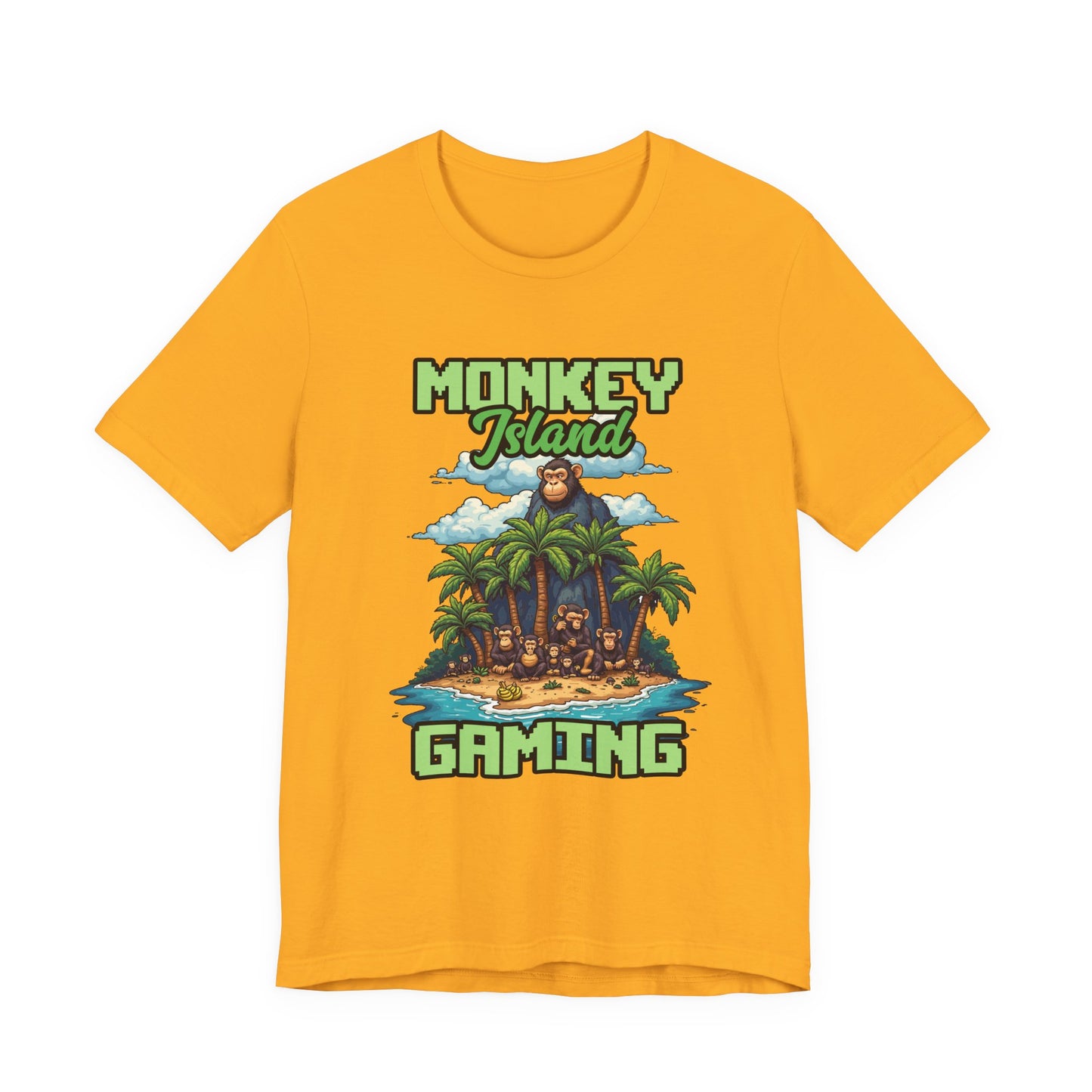 Monkey Island Gaming Tshirt – Giant Gorilla and Monkey Island Graphic