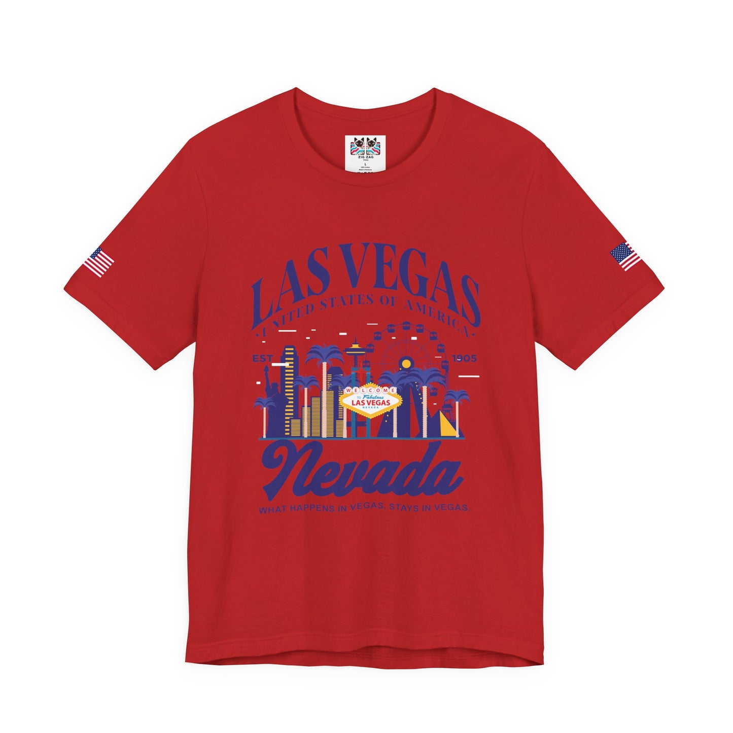 Las Vegas Nevada USA T-Shirt - What Happens in Vegas Stays in Vegas Est 1905