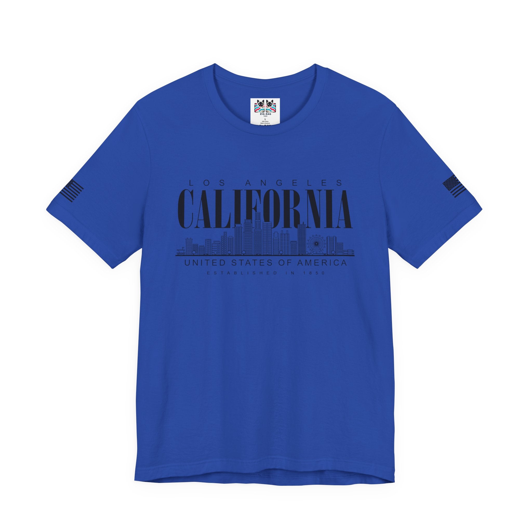 Los Angeles California USA Established 1850 T-Shirt – Clean Skyline Graphic Tee