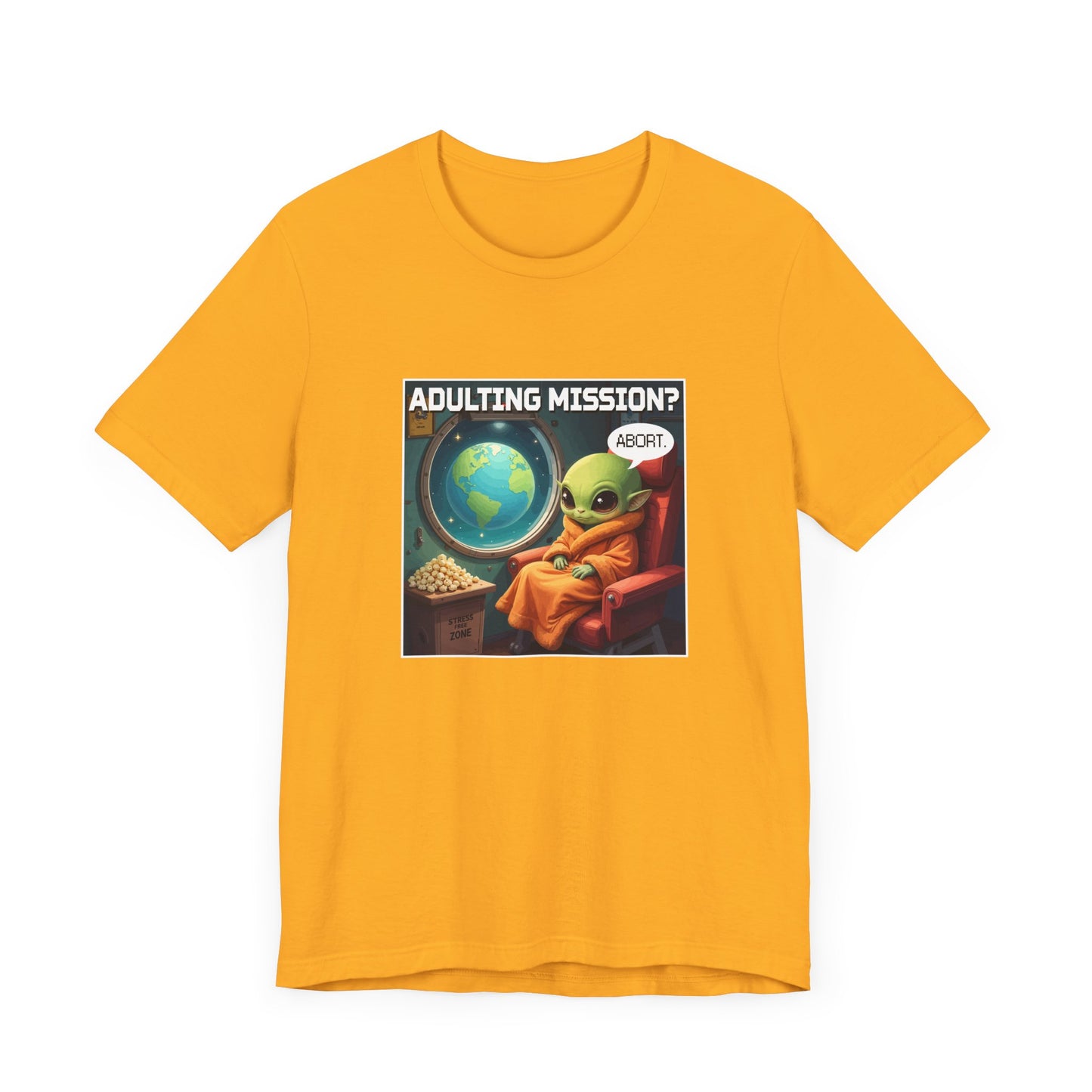 Beep Boop Mission Adulting Aborted Tee, Alien Humor Shirt, Funny Life Avoidance Graphic Tee, Outer Space Relatable Top, Cosmic Mood Gift