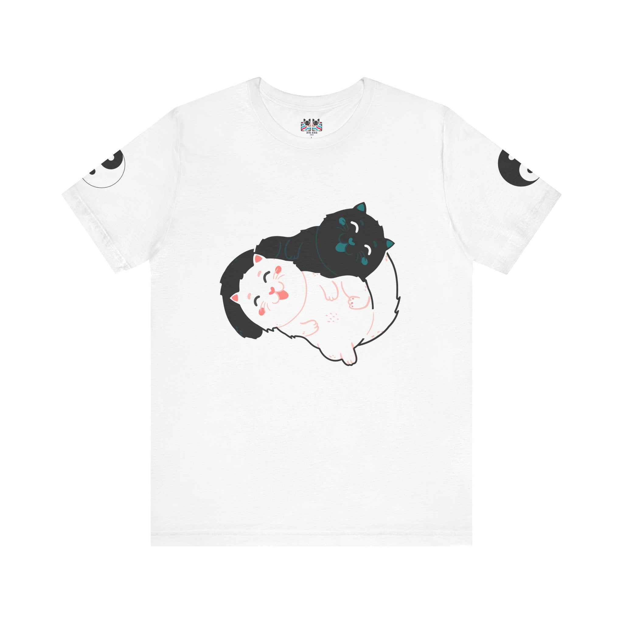 Yin Yang Cats T-Shirt – Black and White Cat Balance Harmony Graphic Tee