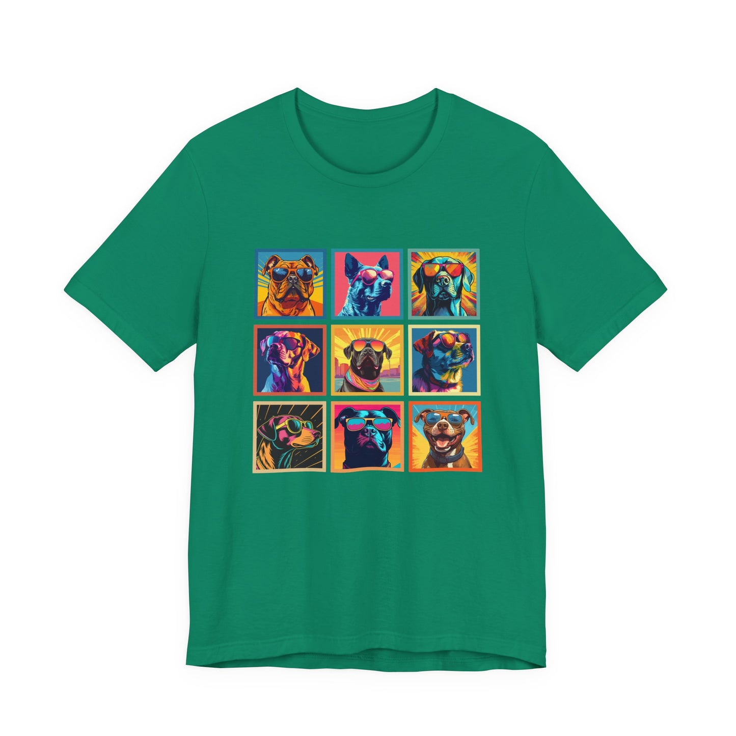 Cool Dogs Pop Art Sunglasses Tshirt – Nine Retro Pups