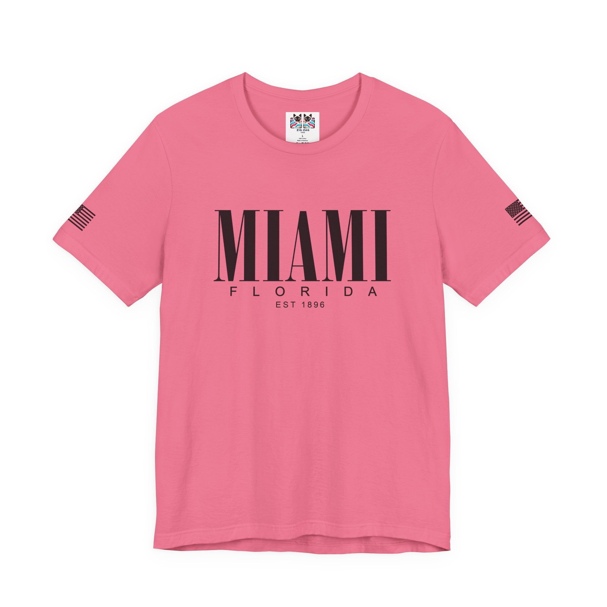 Miami Florida EST 1896 T-Shirt – Luxury Minimal Clean Typography Tee